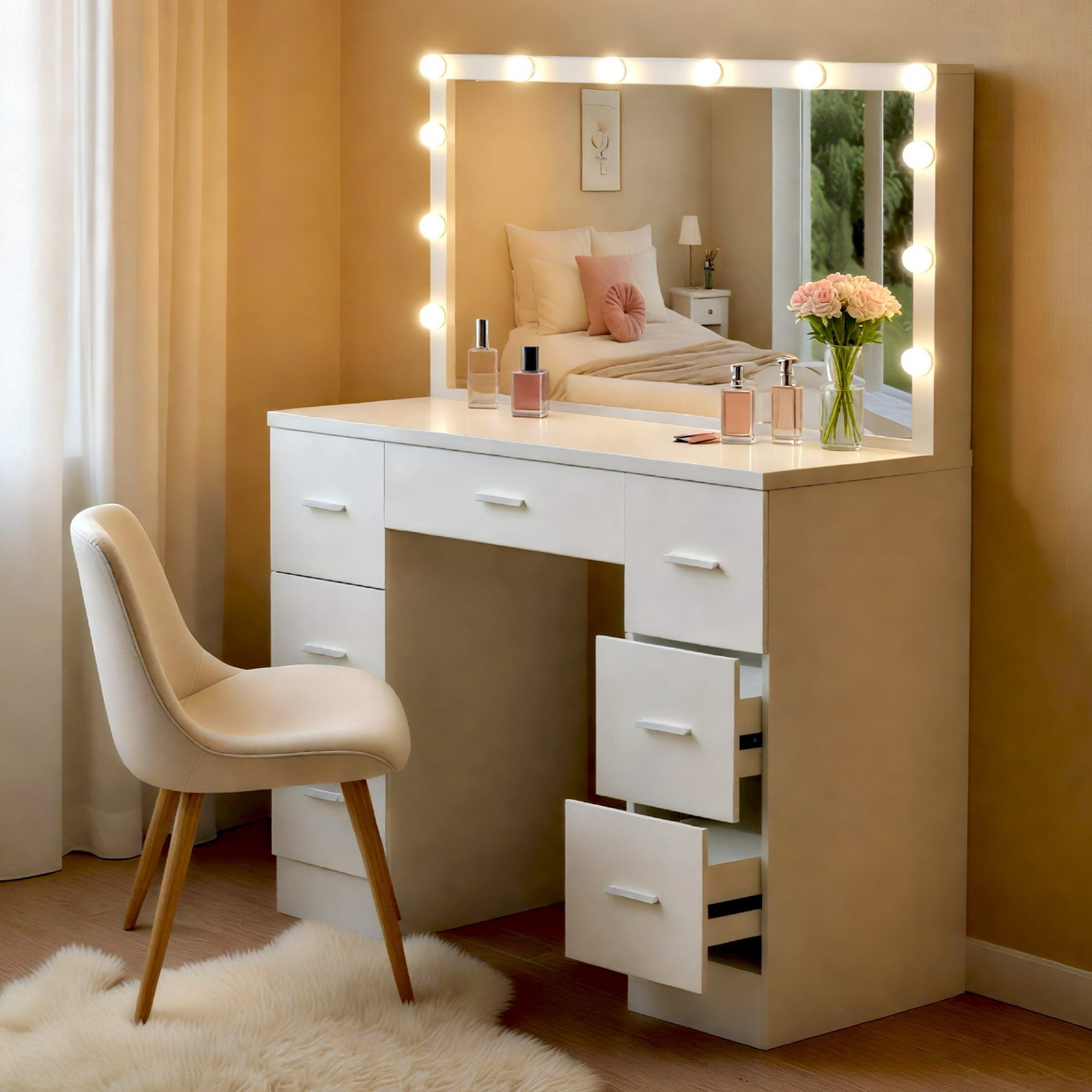 Schminktisch Ginny, weiß