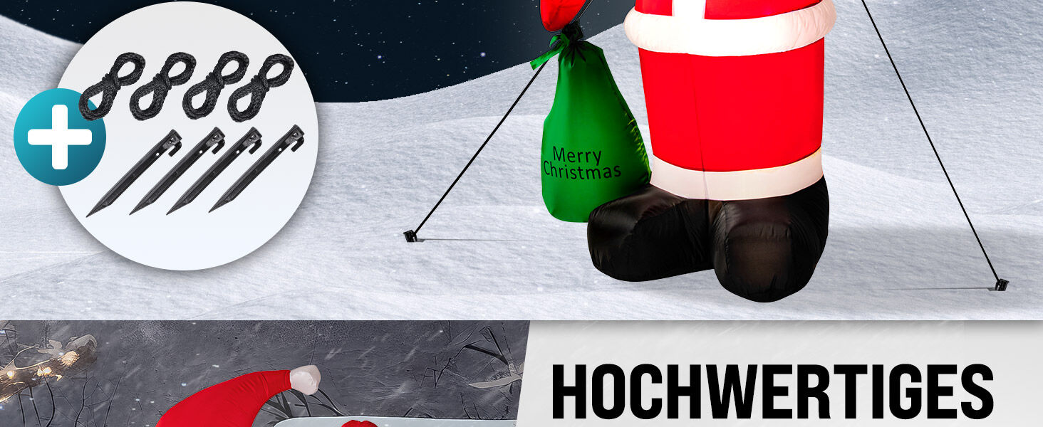 Aufblasbarer Weihnachtsmann mit Beleuchtung