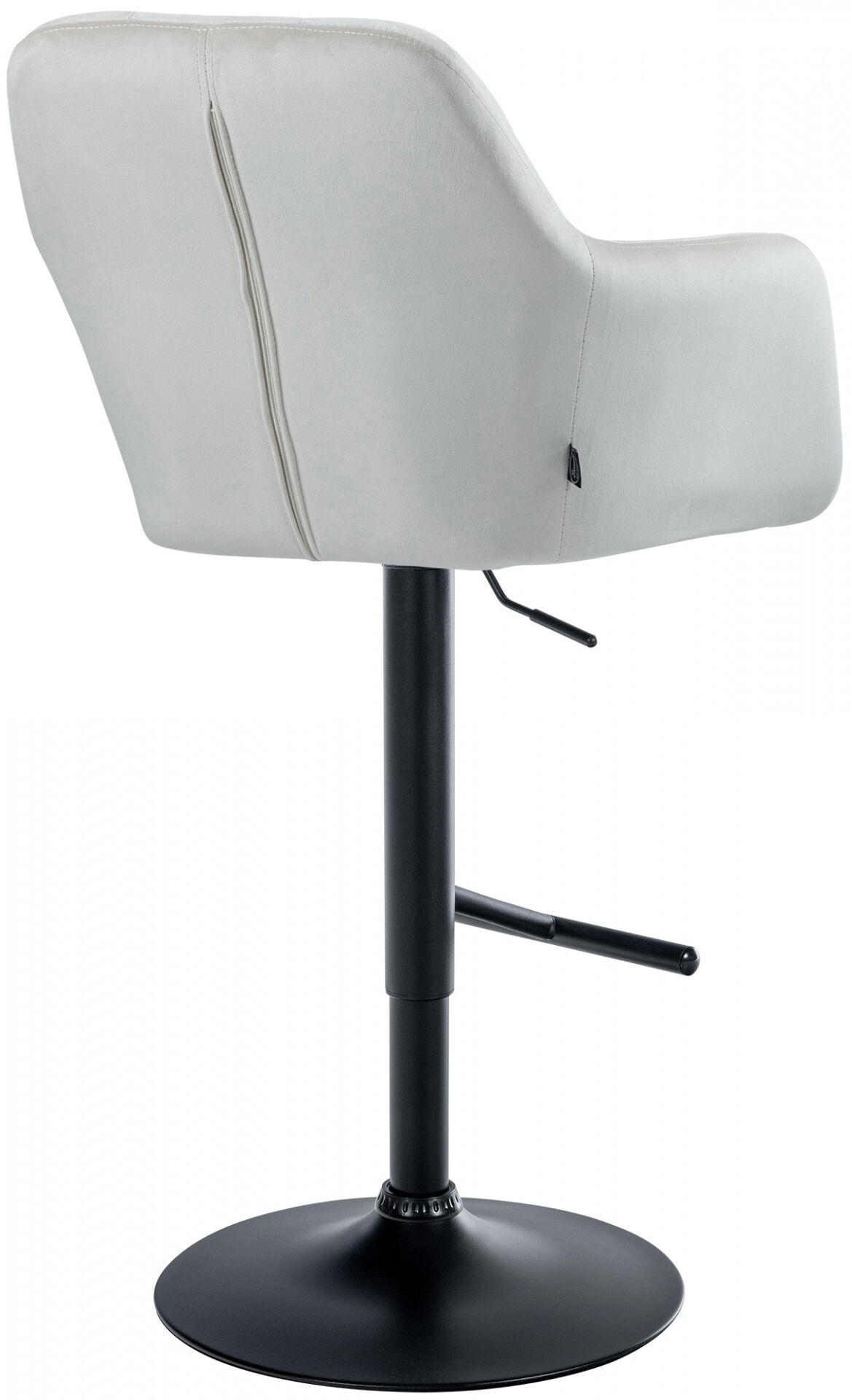 Barhocker Natoma Samt schwarz, creme