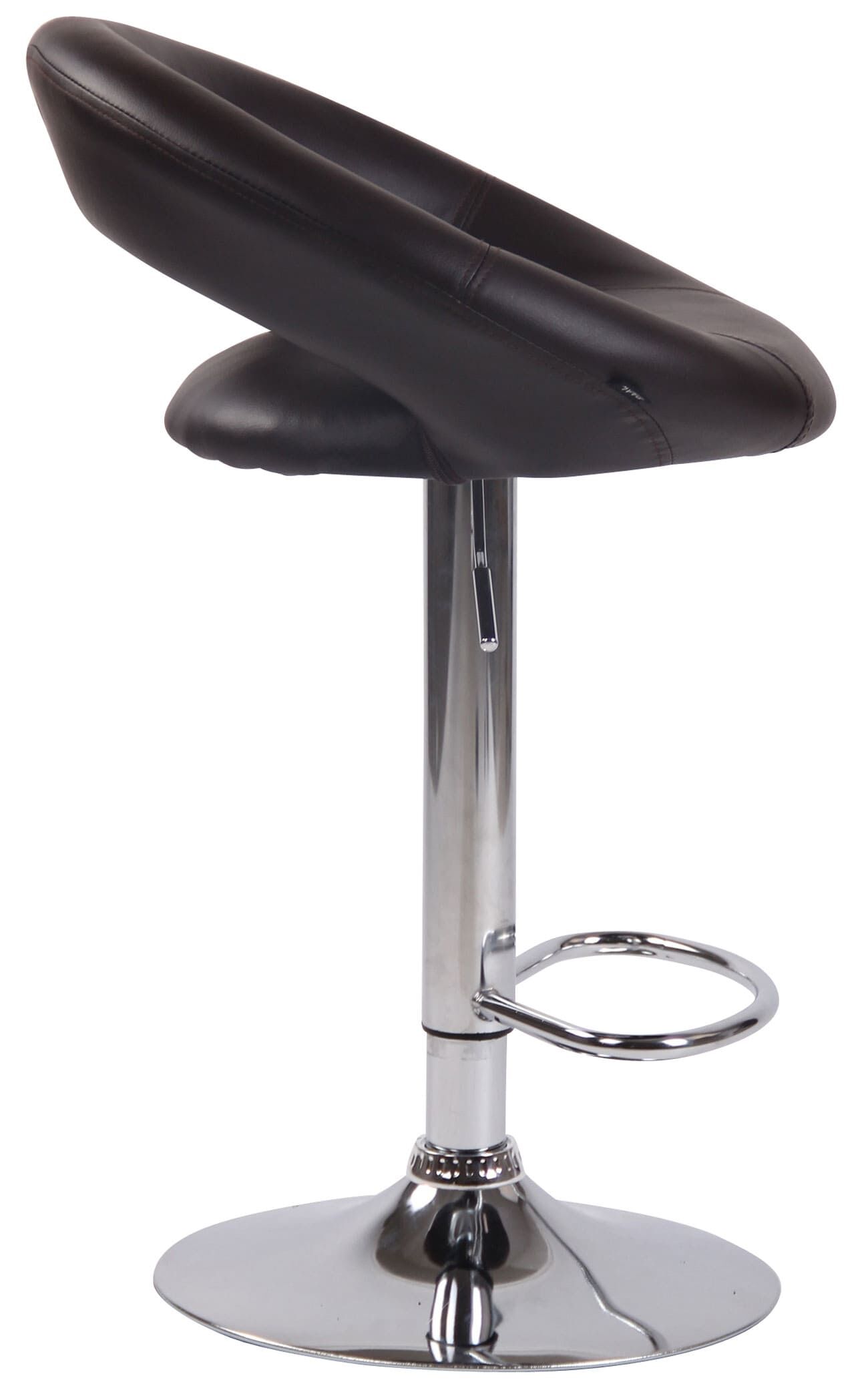 2er Set Barhocker Olinda Kunstleder chrom, braun