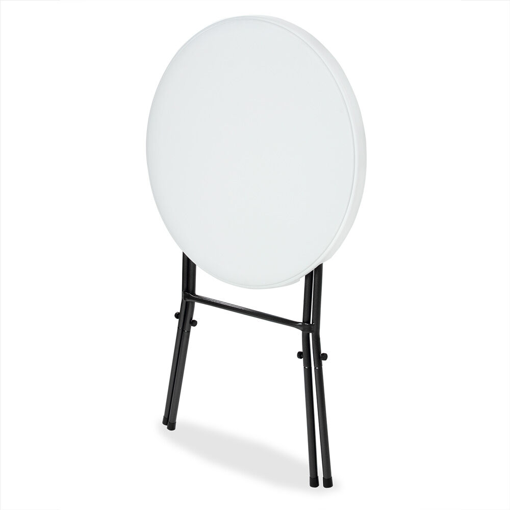 Stehtisch klappbar Kunststoff Ø72cm Weiß