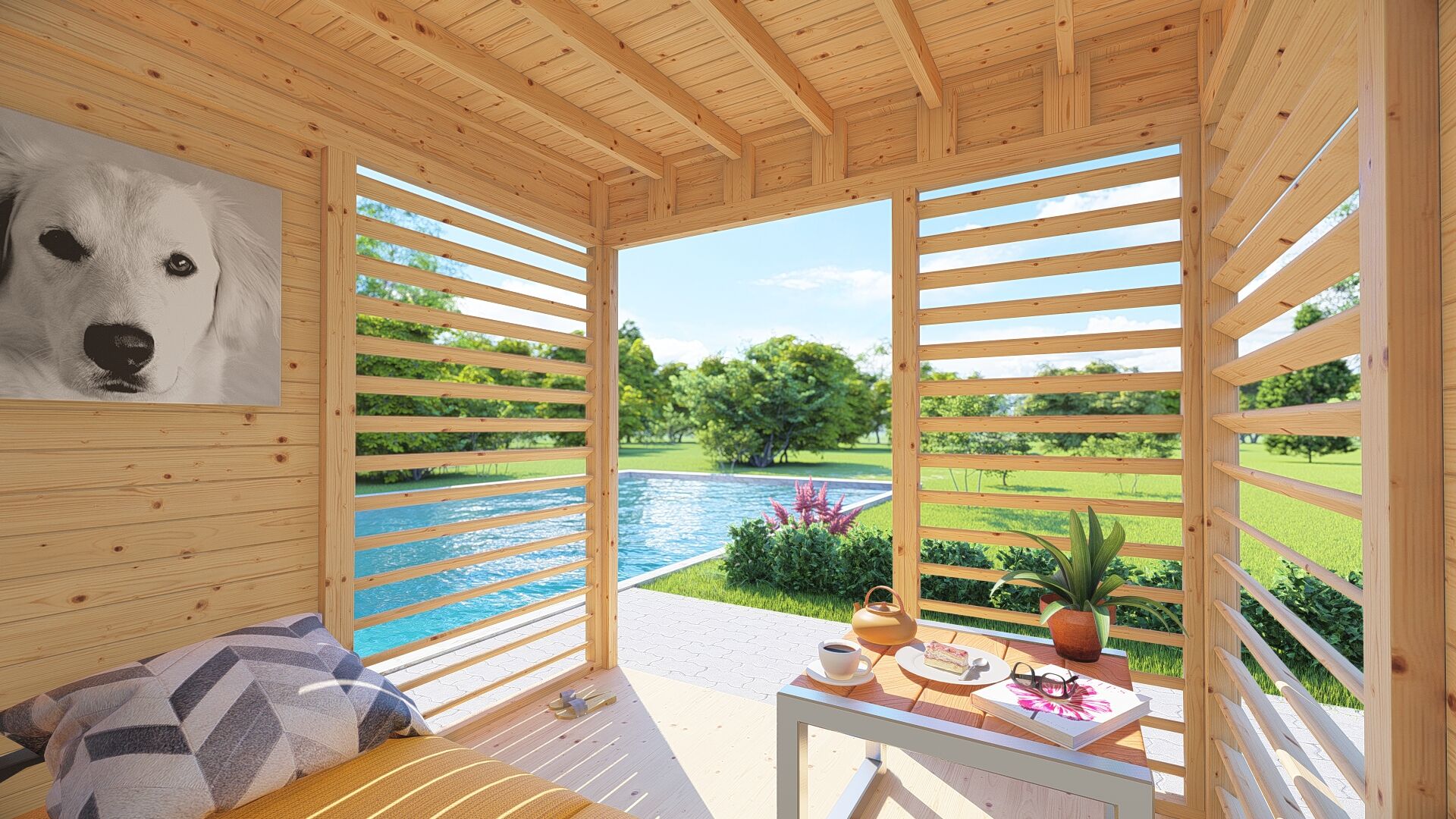 Gartenhaus Modern Art 1 naturbelassen 226 x 234 cm