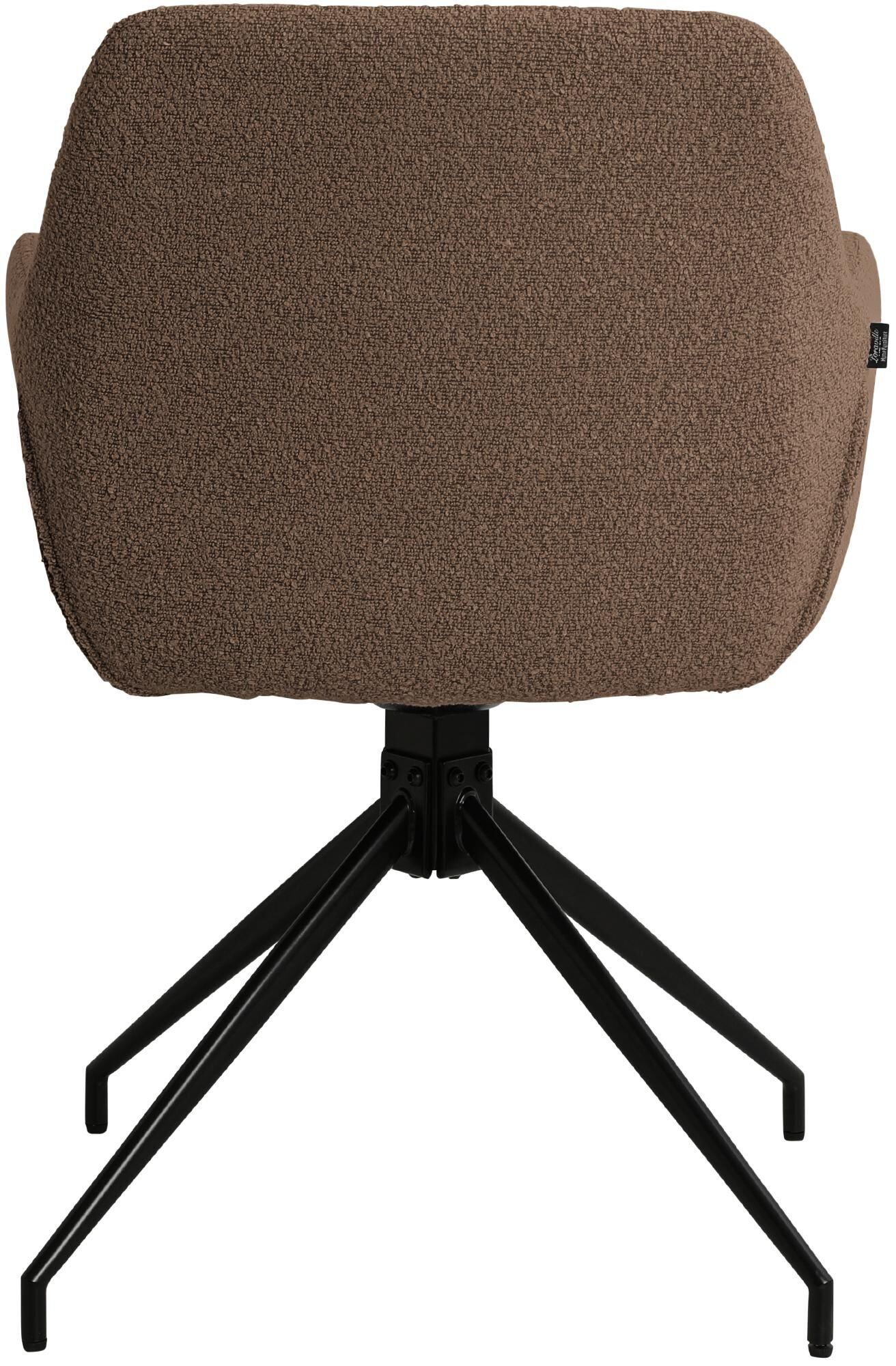 Esszimmerstuhl Merlinda Stoff Teddy, braun