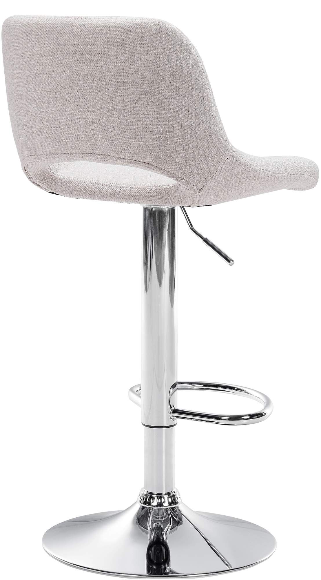 2er Set Barhocker Camden Stoff chrom, creme