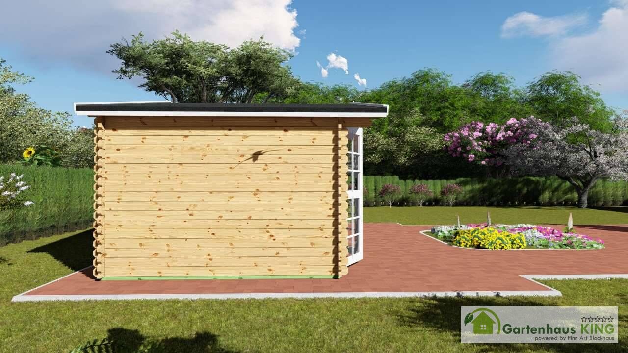 Gartenhaus Norwegen 60 – Blockhaus mit separatem Abstellraum