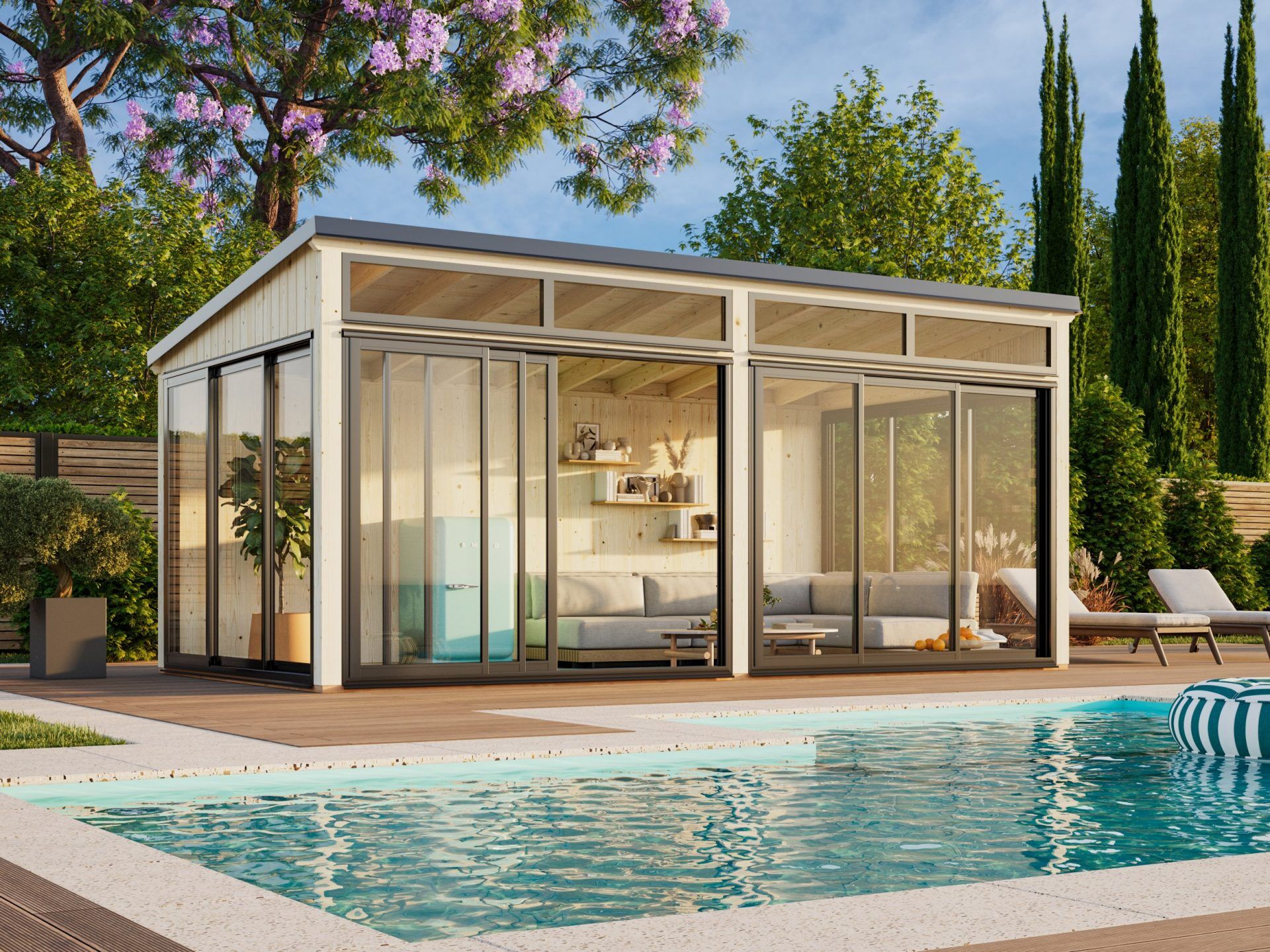 Palmako Modernes Gartenhaus Saga 16,2 m² Slide