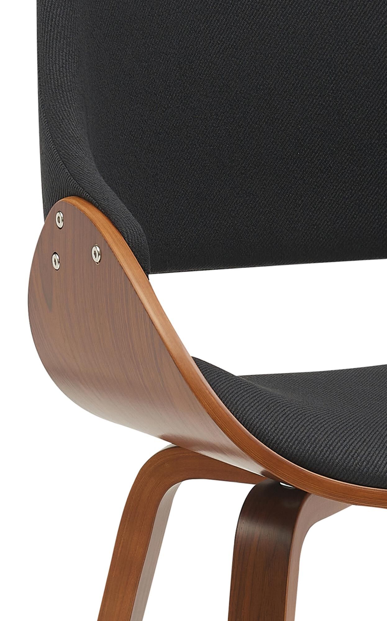 Esszimmerstuhl Vangale Stoff, walnuss/schwarz