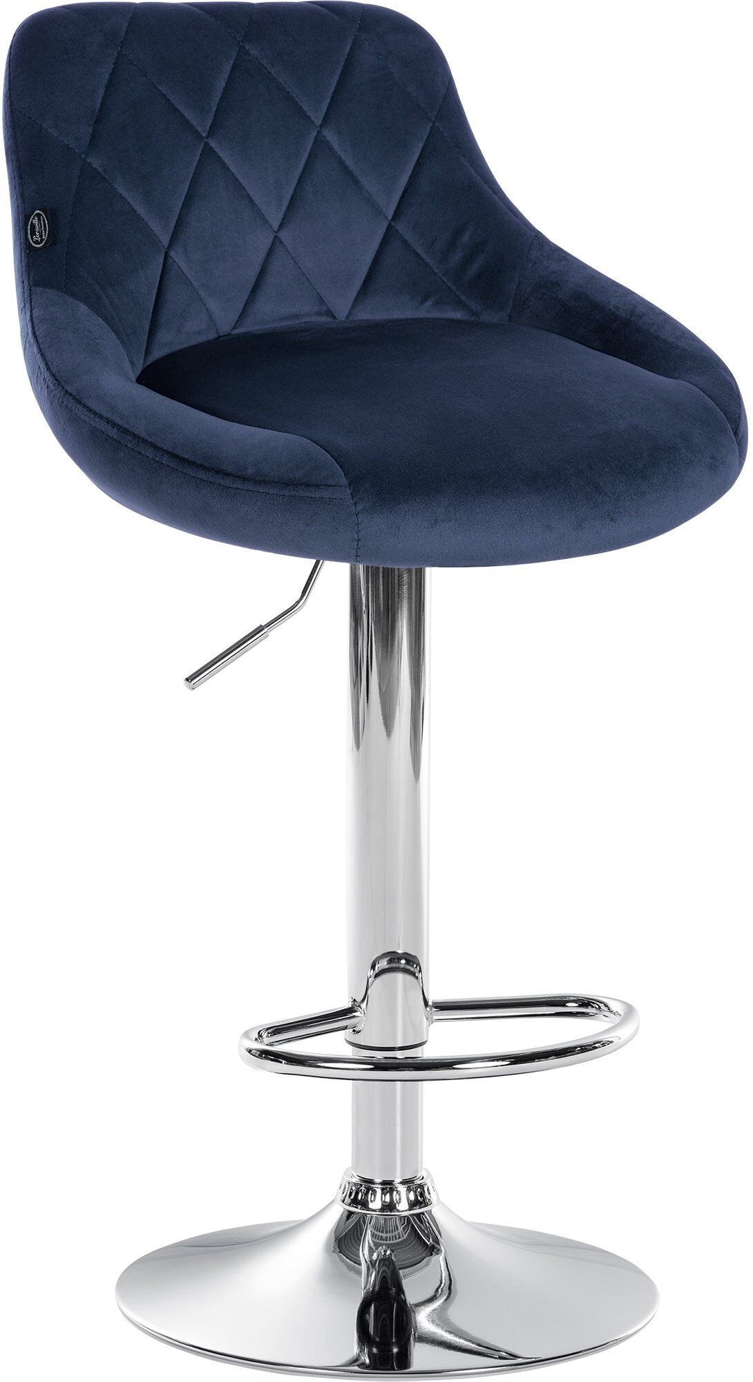 Barhocker Lazio Samt chrom, blau