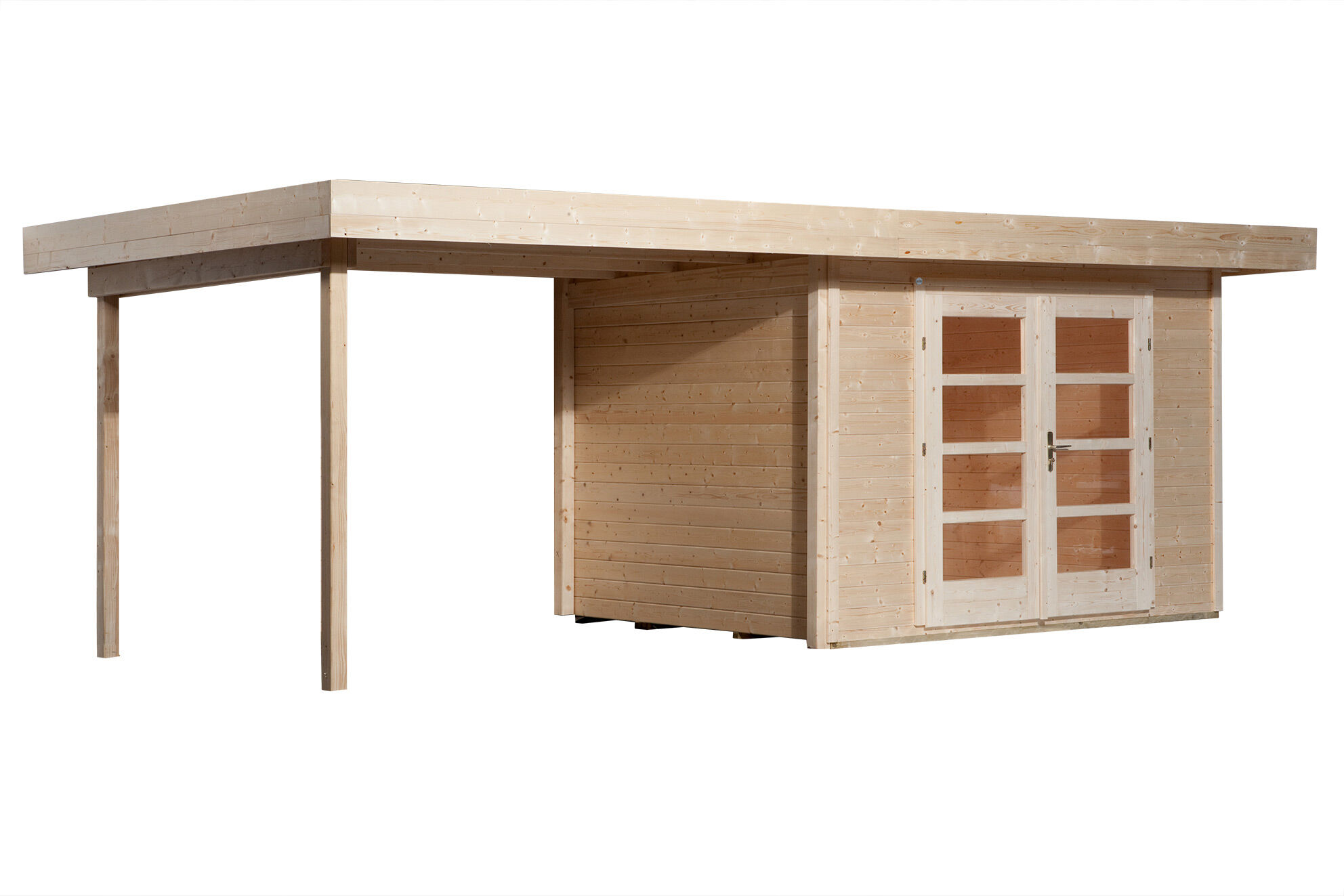 weka Design-Gartenhaus 126 B 6,5x3,8m, Naturbelassen