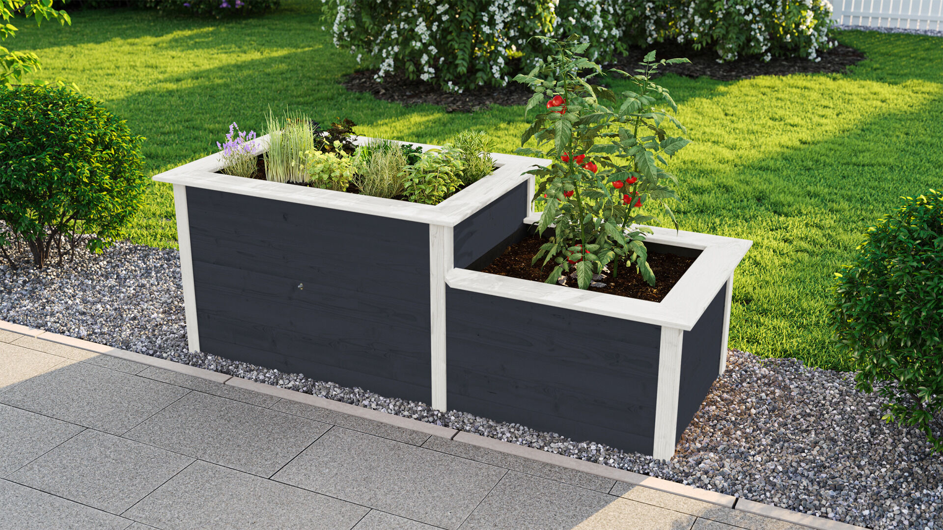 weka Hochbeet 205x79 21mm, ant, Stufe