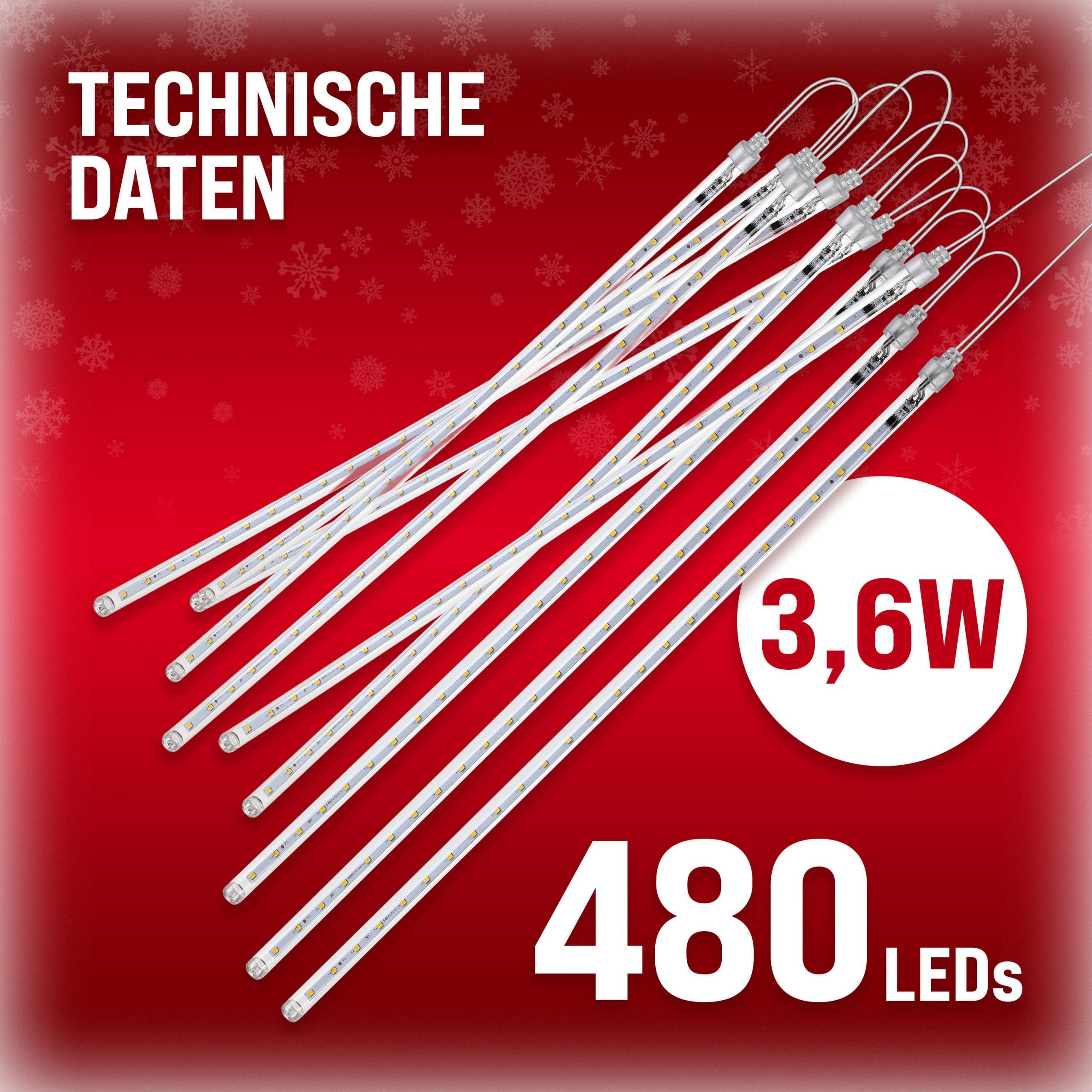 Lichterkette Weihnachten Diamantenregen Blau
