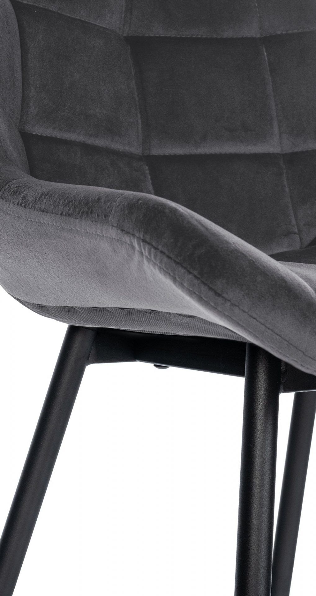 Barhocker Weston Samt, dunkelgrau