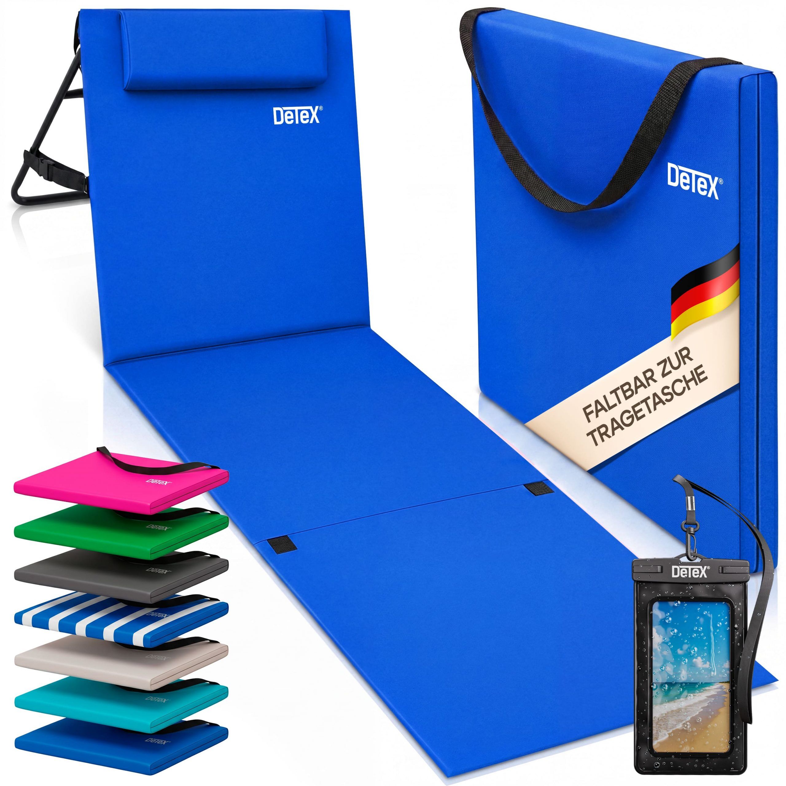 Strandmatte Blau 158x56x46cm