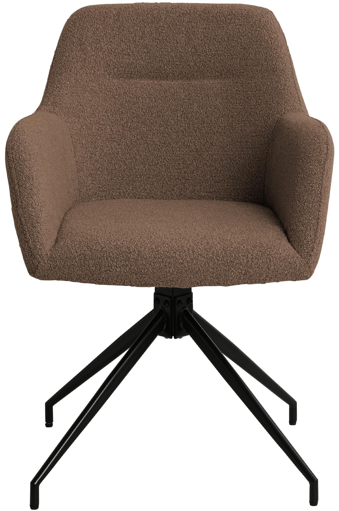 Esszimmerstuhl Merlinda Stoff Teddy, braun