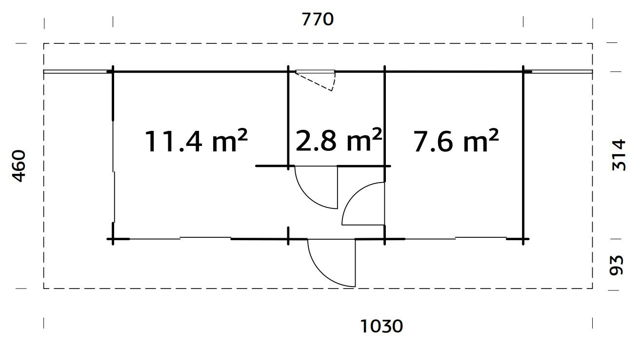 Palmako Ferienhaus Cecilia 21,8 m2