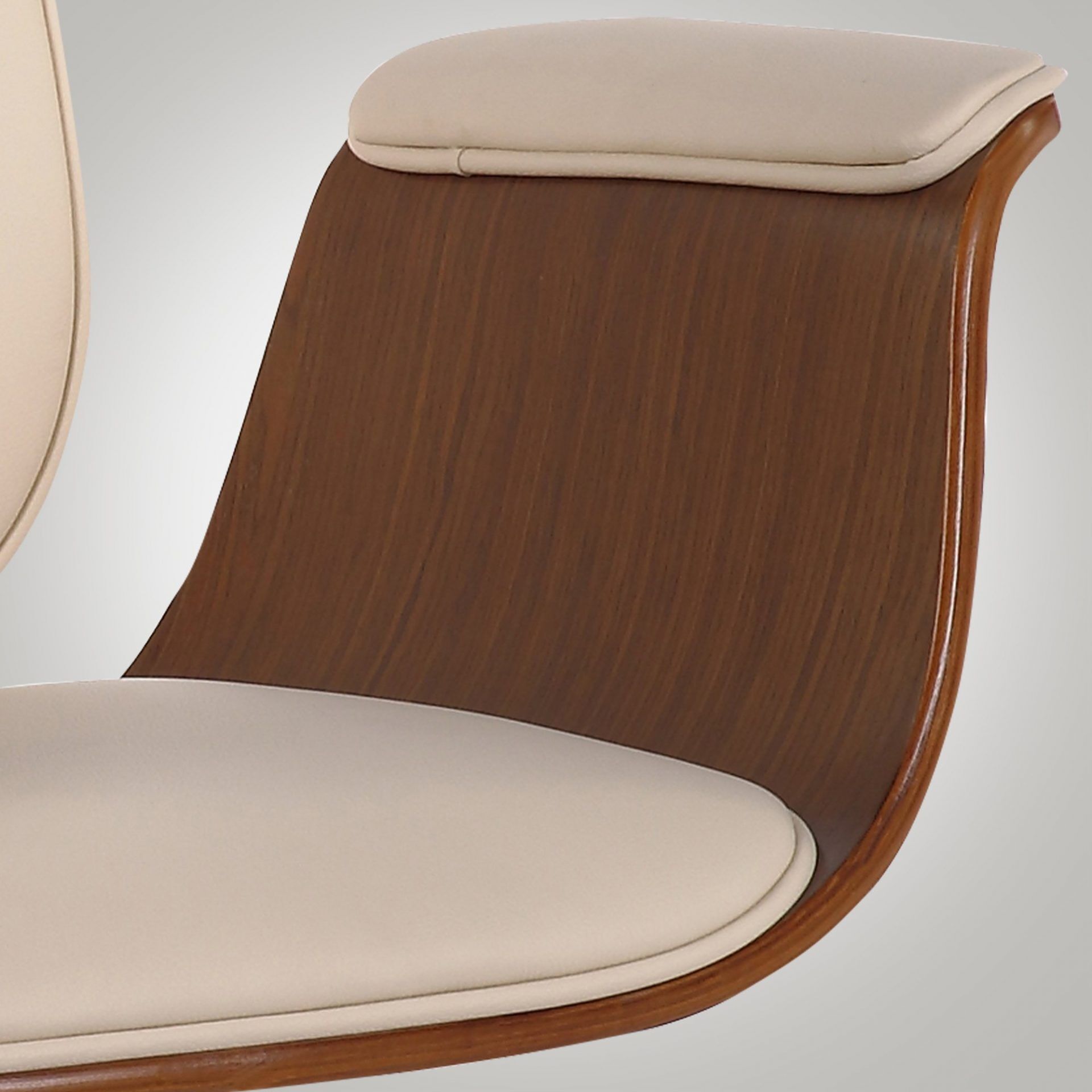 Bürostuhl Kemberg Kunstleder, walnuss/creme