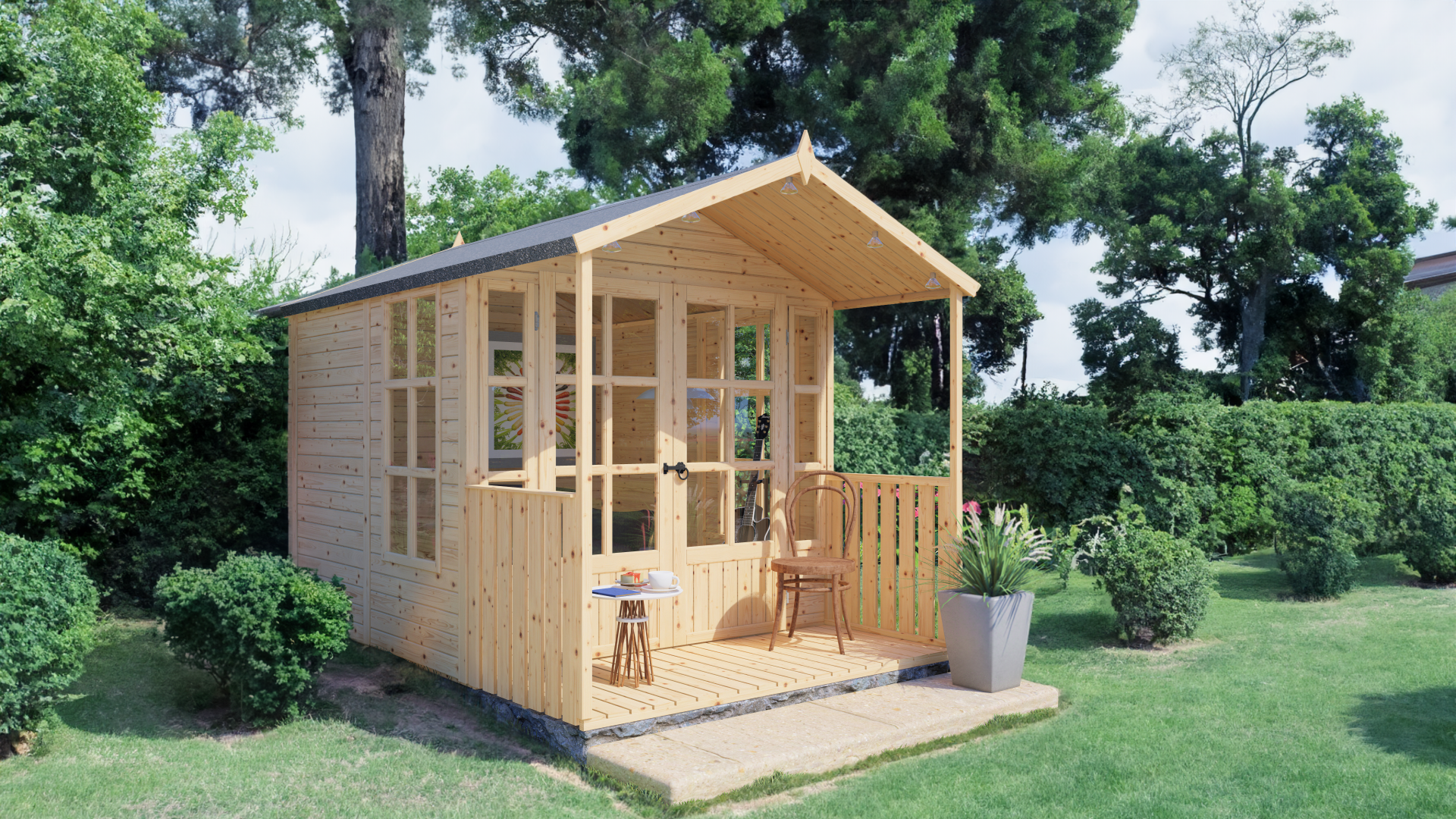 Gartenhaus ARLEY naturbelassen 202 x 294 cm