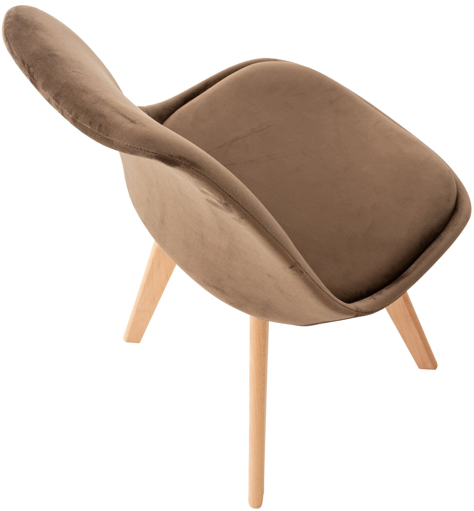 Stuhl Linares Samt, dunkelbraun