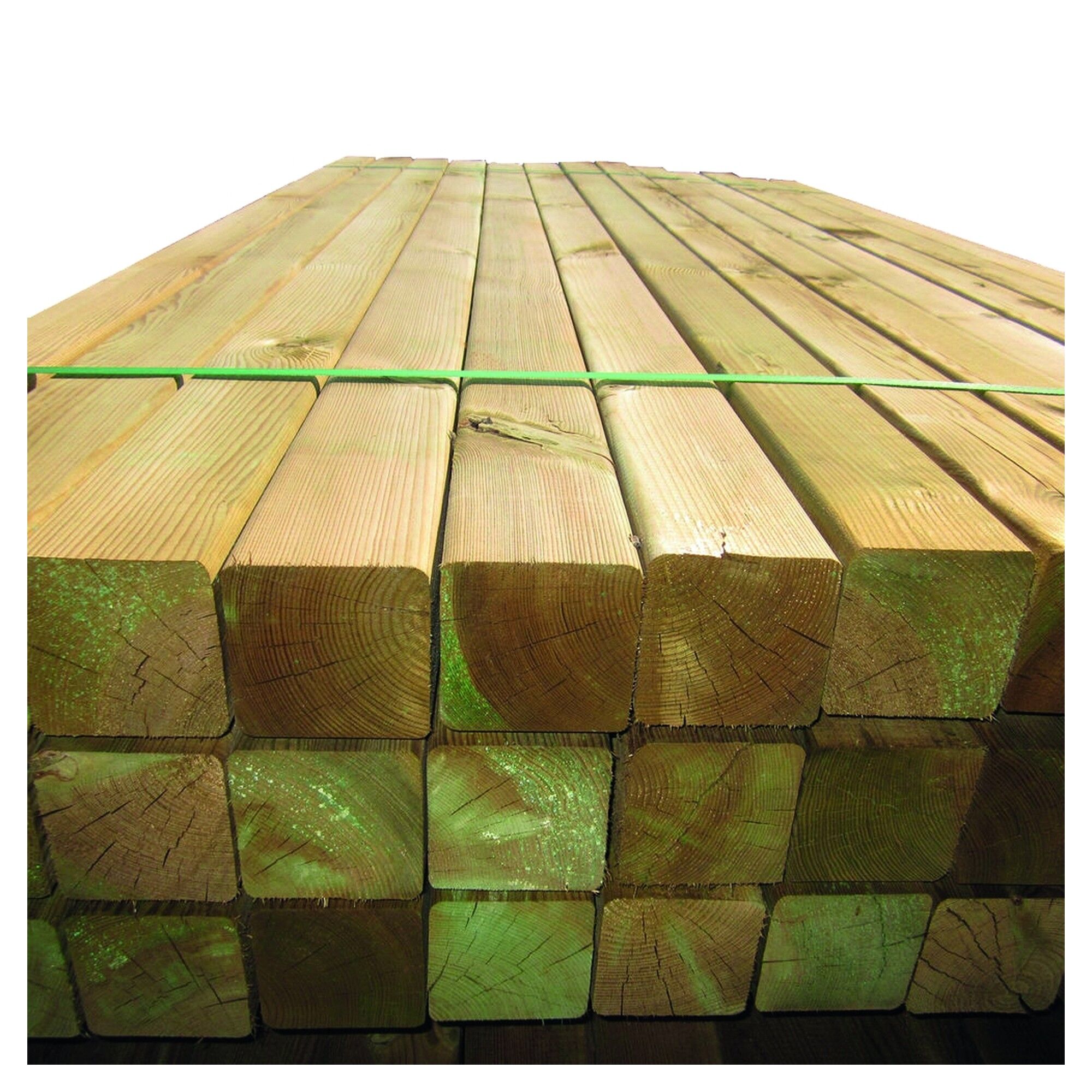 Kantholzpfosten, 9 x 9 x 240 cm, kdi grün, allseitig glatt
