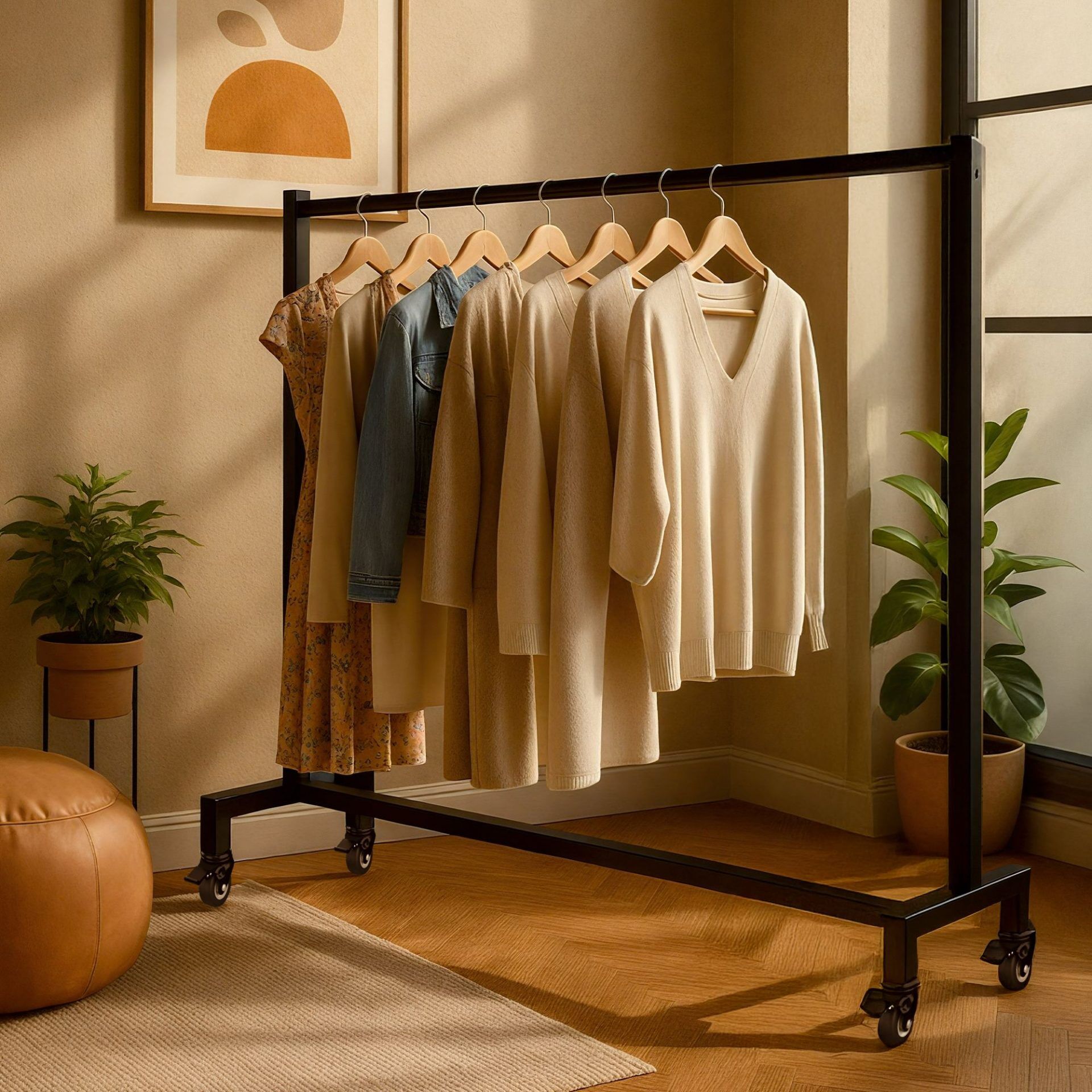 Kleiderständer Gisborne 150x38x120, schwarz