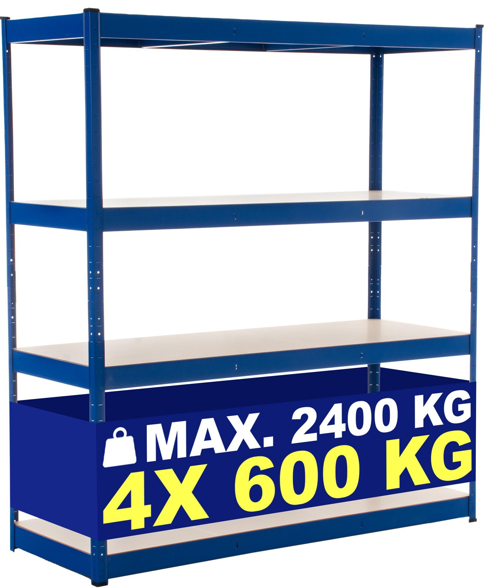 Schwerlastregal 160x60x180 cm, blau