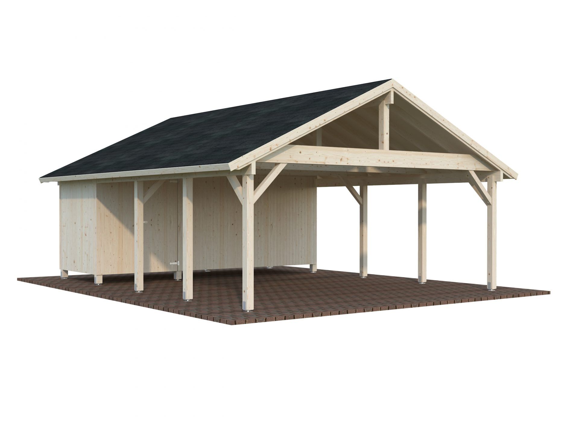 Palmako Carport Robert 40,6 m2 mit Geräteraum
