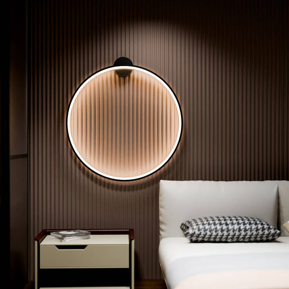 LED-Wandleuchte RAYON Schwarz - 80 cm