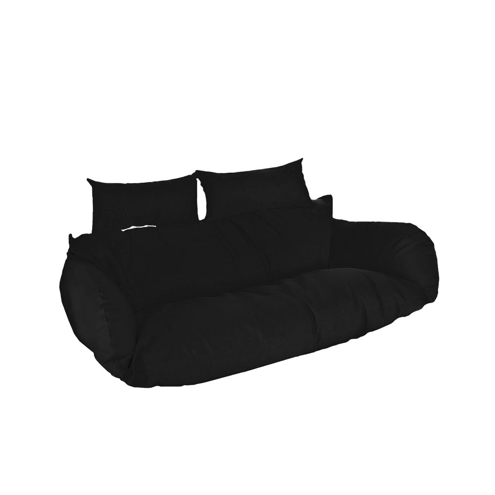 Polyrattan Hängesessel TWIN - Schwarz nur Kissen