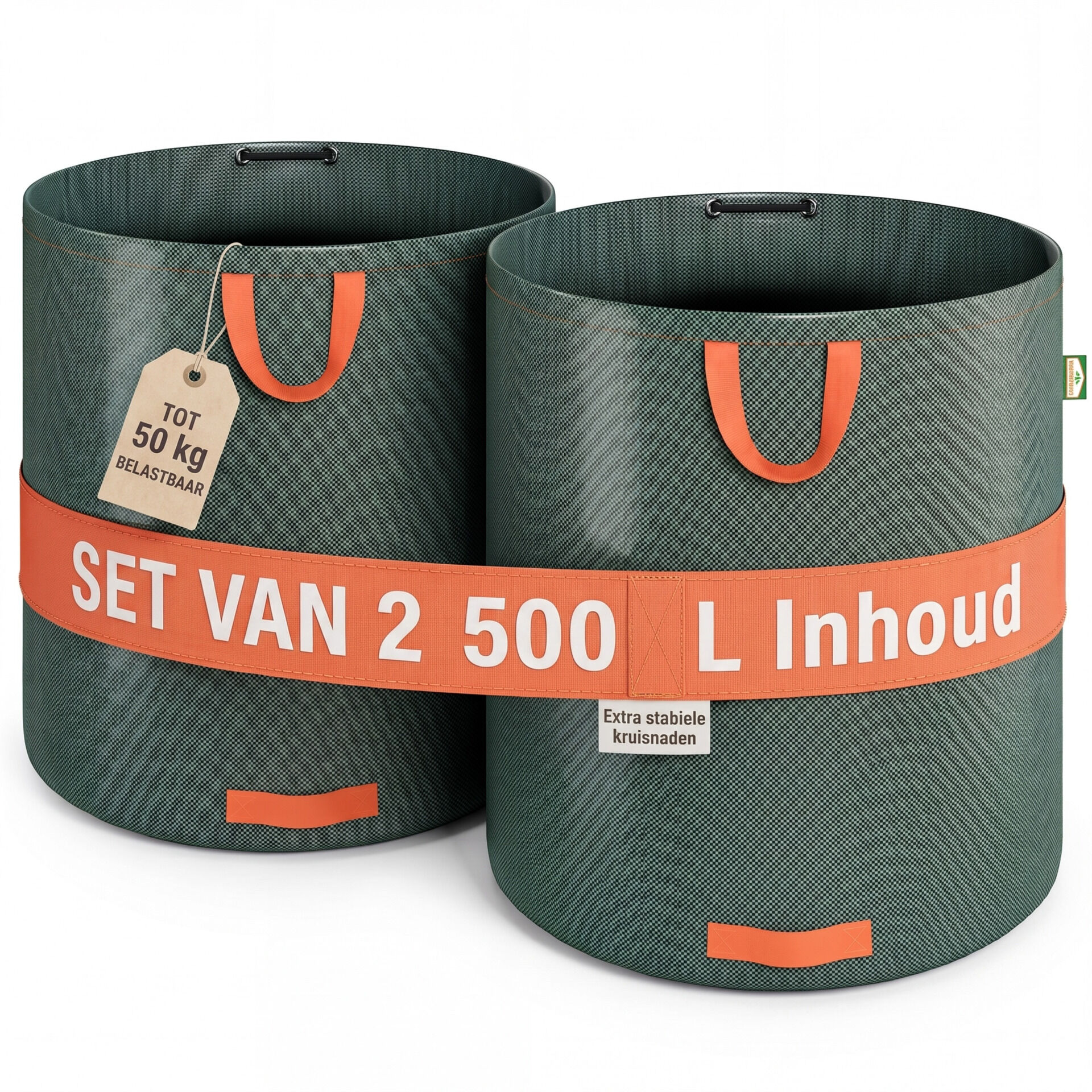 Gartenabfallsack 2er-Set Grün je 500 Liter