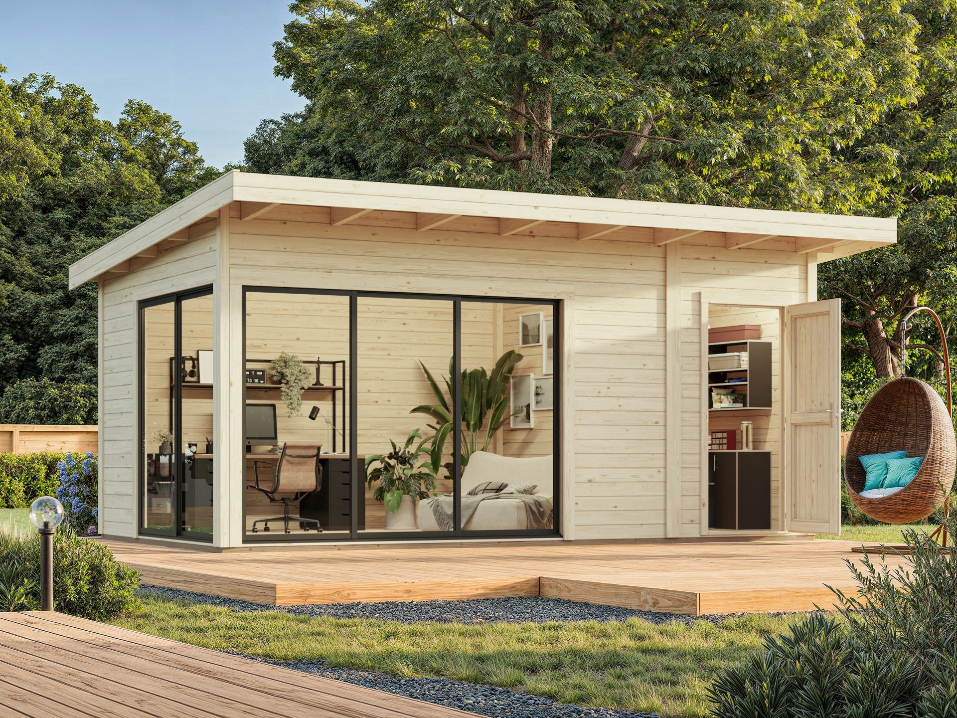Palmako Pultdach Gartenhaus Andrea 15,2 m² Slide