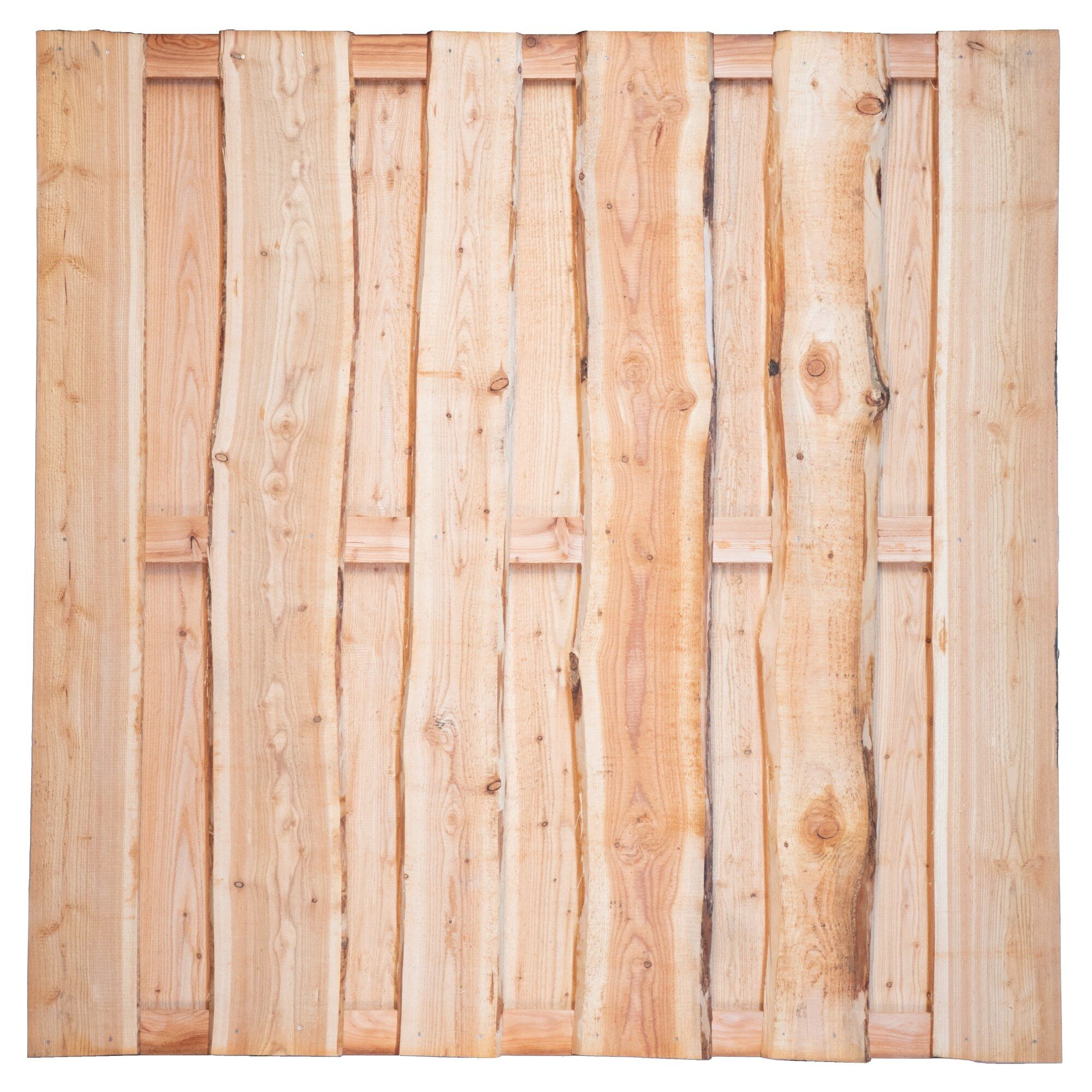 LOLLAND-Serie Lärche,, 180 x 180 cm, 3 Riegel, drehbar, Bretter sägerau ca. 20mm mit Baumkante