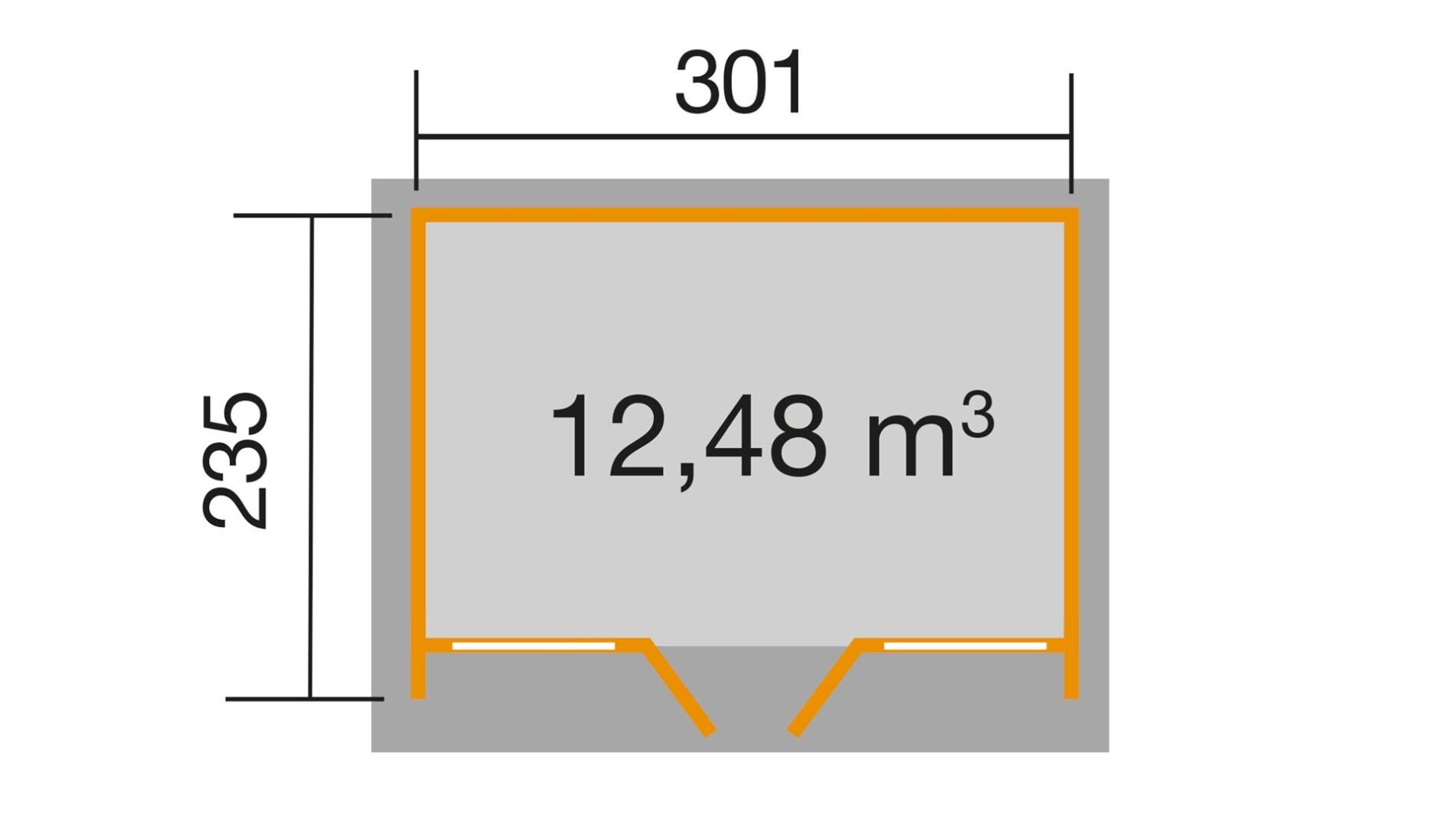 weka Design-Gartenhaus 263 - 3,1x2,5m