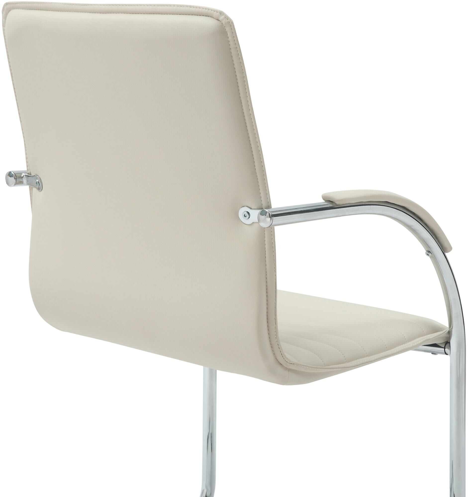 2er Set Besucherstühle Tira Kunstleder, creme