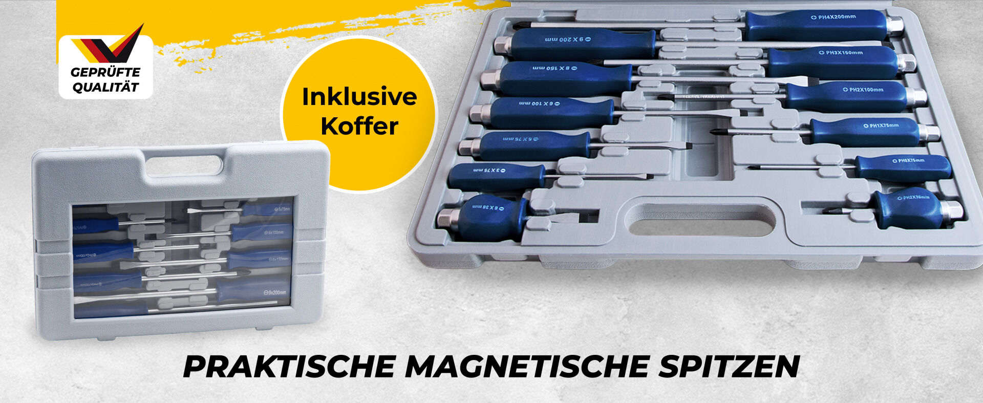 Spezial-Schraubendreherset 12-tlg aus Chrom-Vanadium-Stahl
