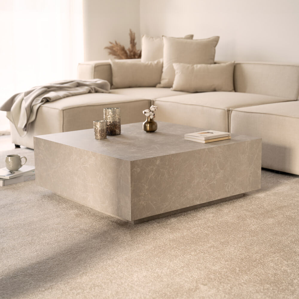 Couchtisch Marmor AMIRI XL - 95 x 95 cm Beige