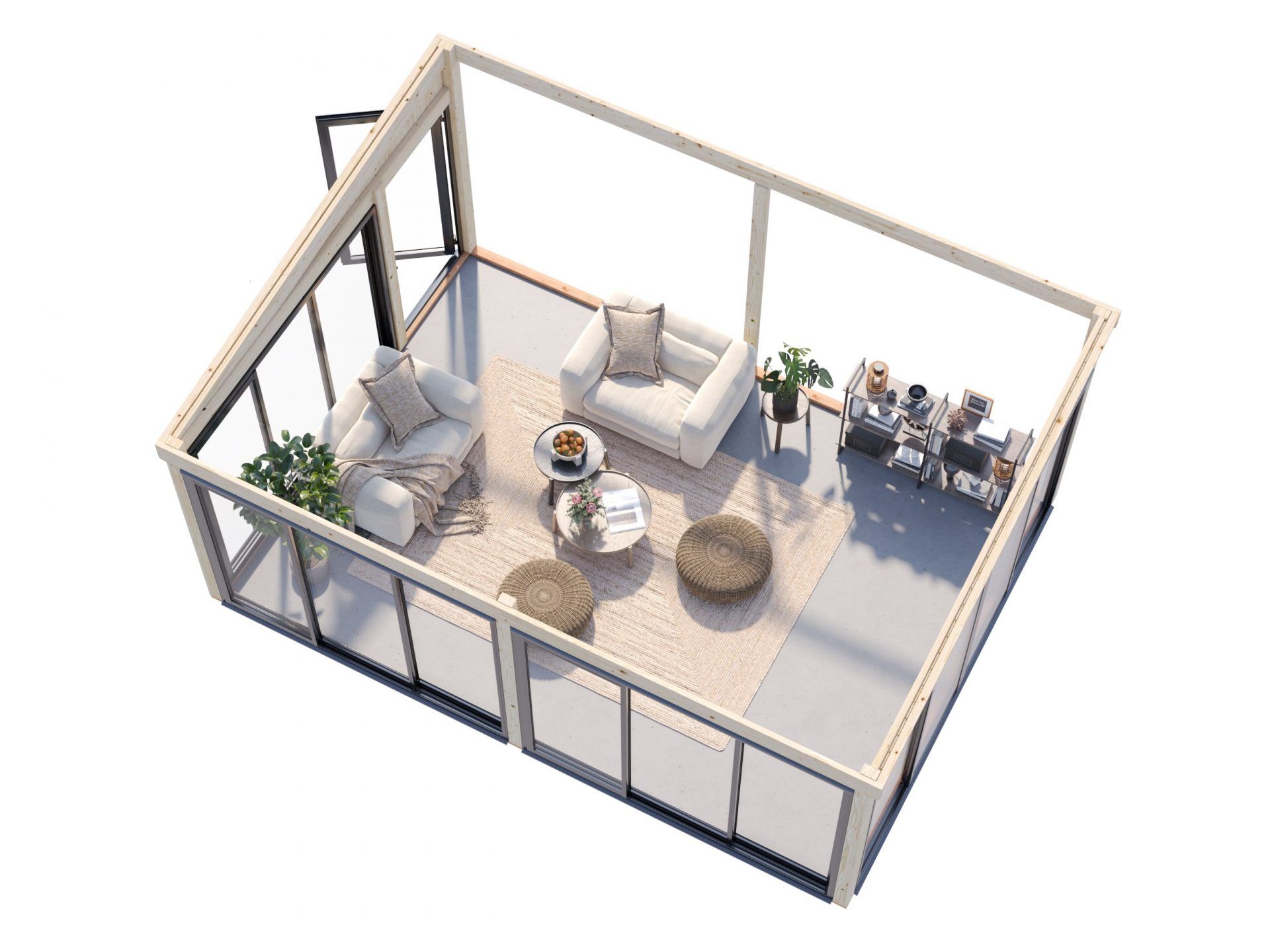 Palmako Gartenzimmer Glashaus Lumi 23,3 m² Slide