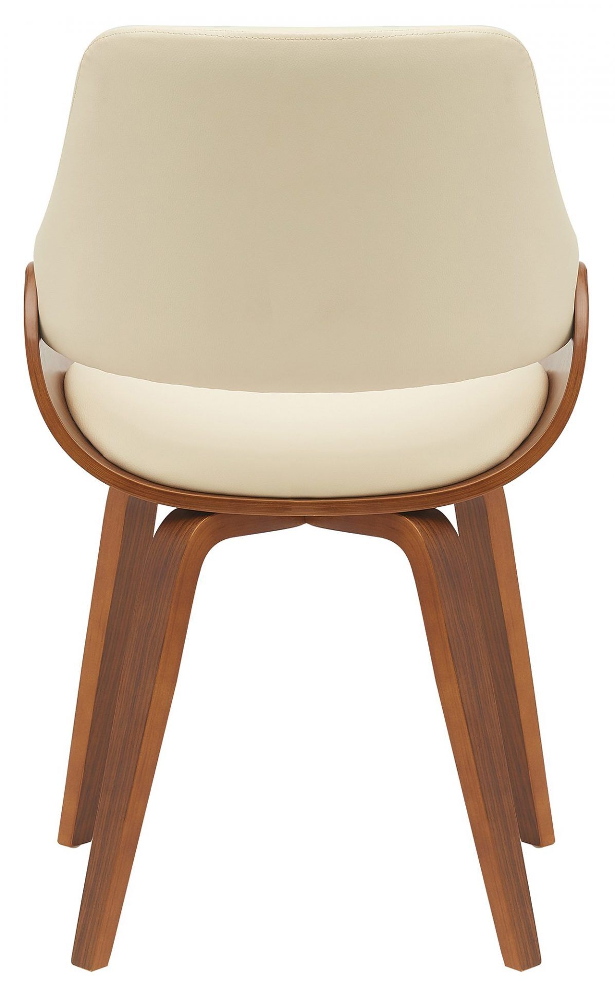 Esszimmerstuhl Vangale Kunstleder, walnuss/creme