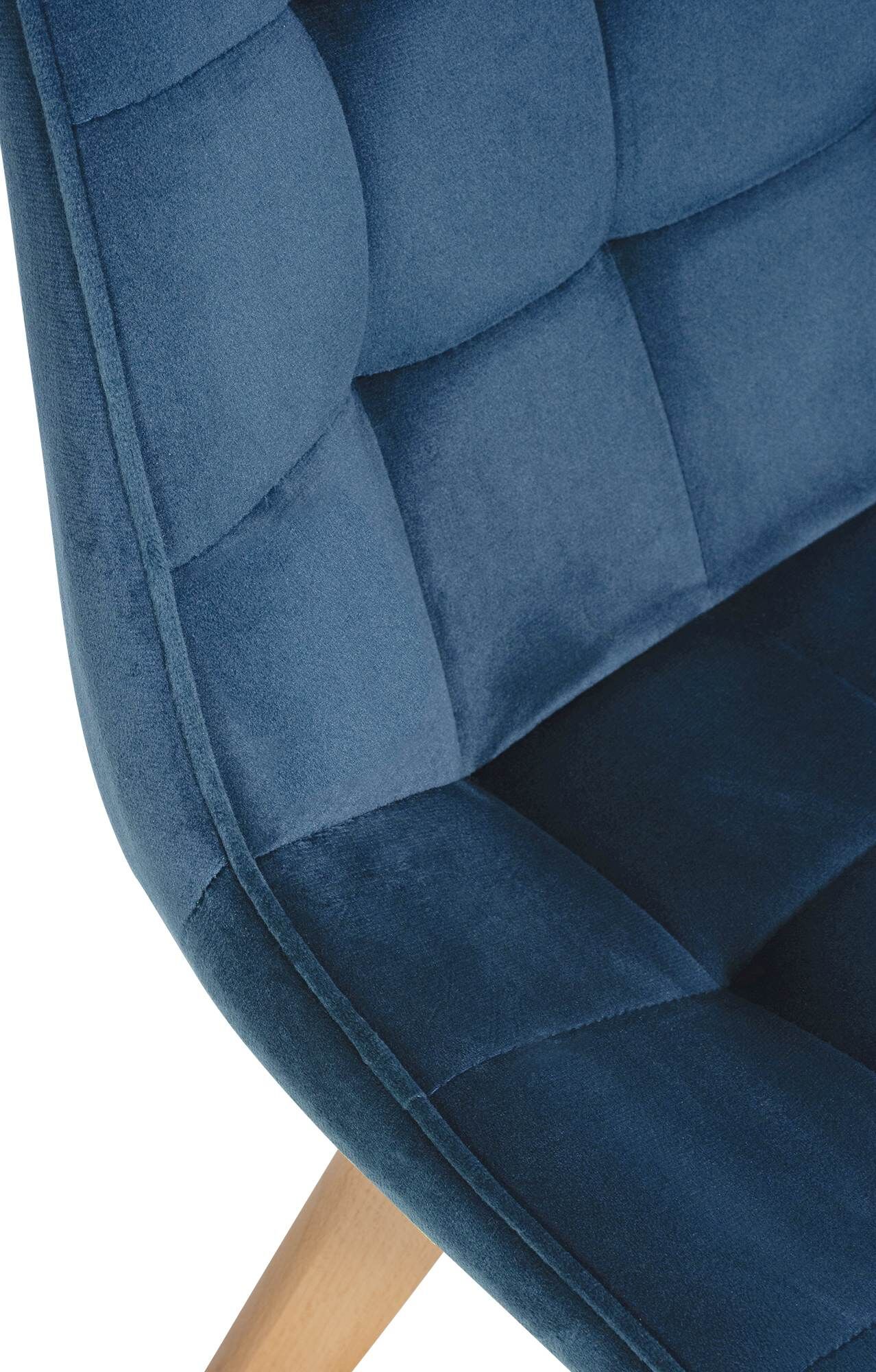 2er Set Stühle Brook Samt, blau