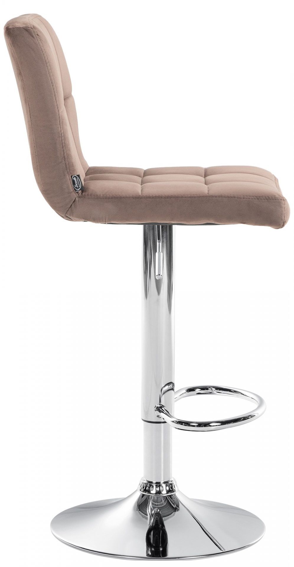 2er Set Barhocker Peru Samt chrom, braun