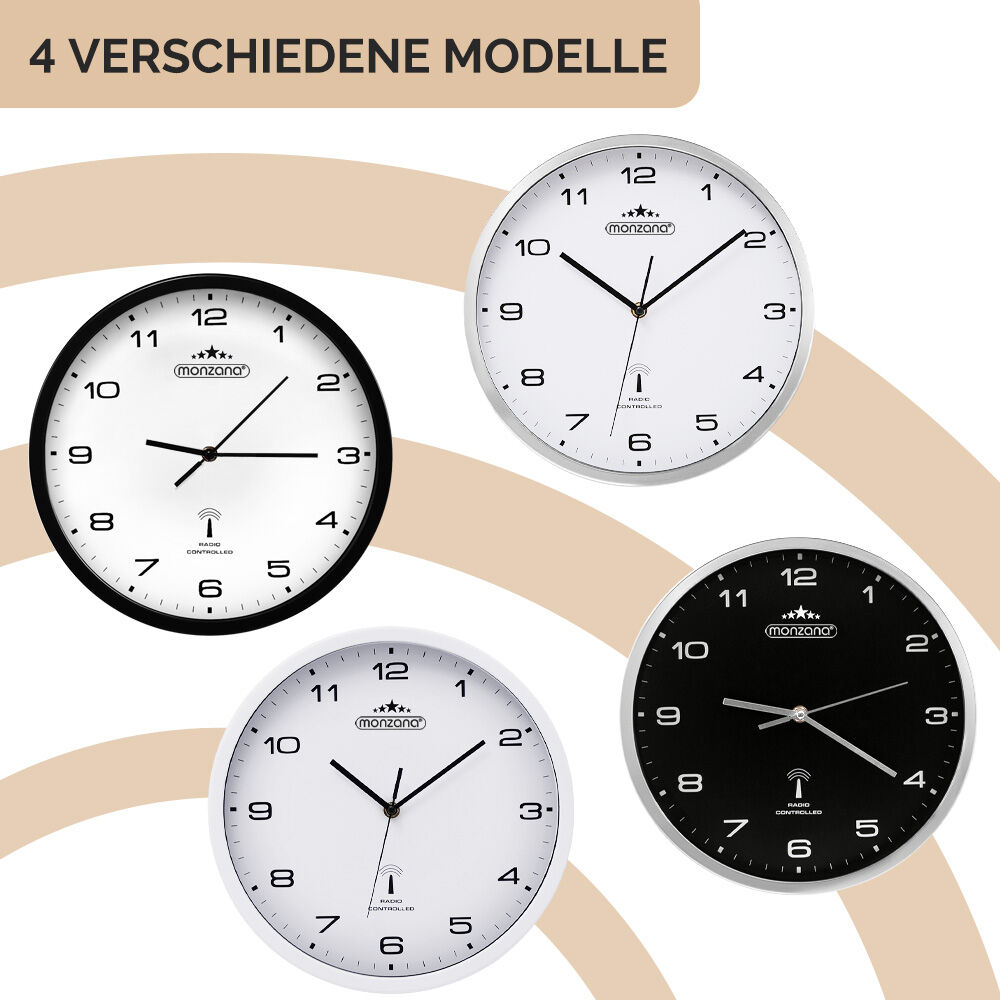 Funkwanduhr Weiß Ø31cm