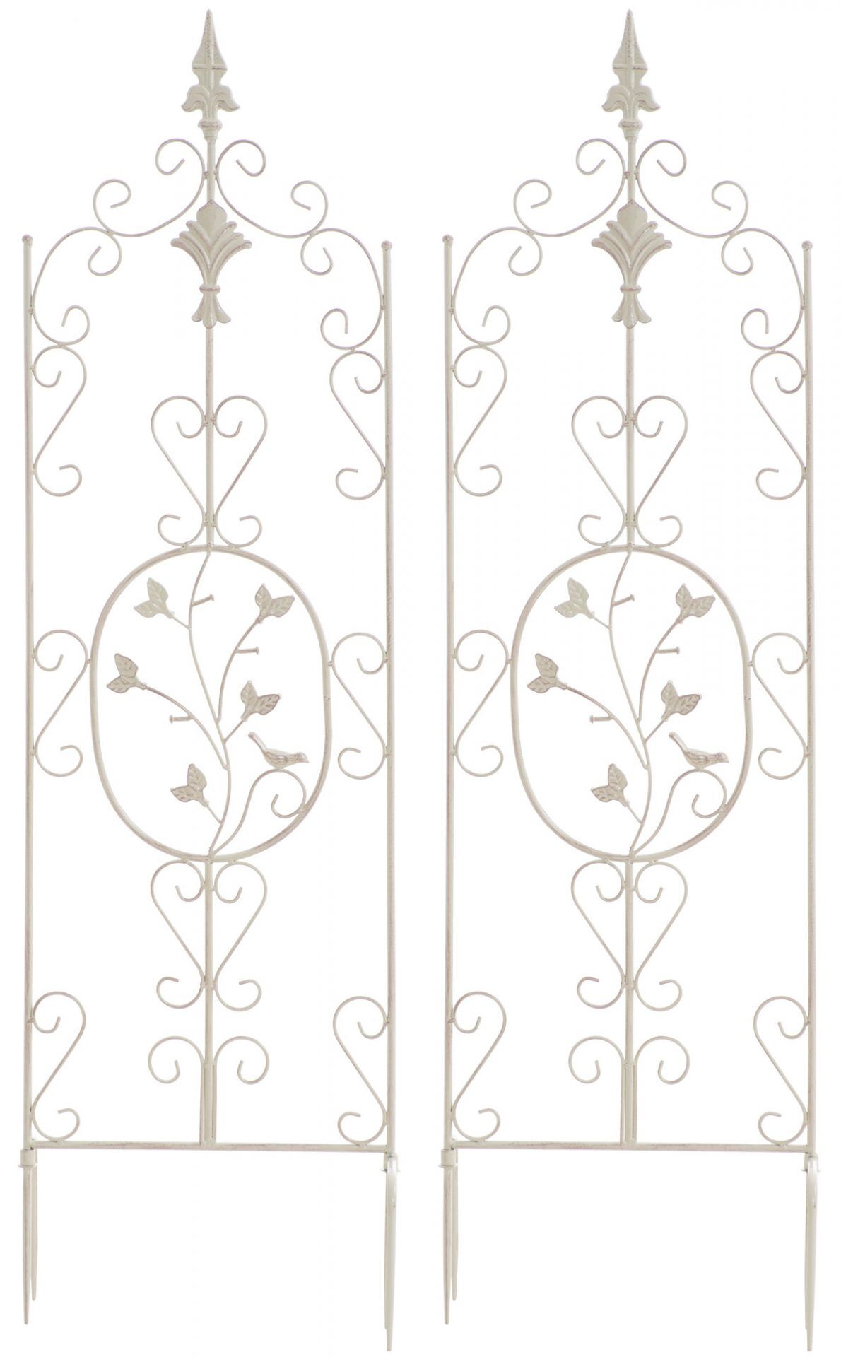 2er Set Rankgitter Burgus, antik-creme