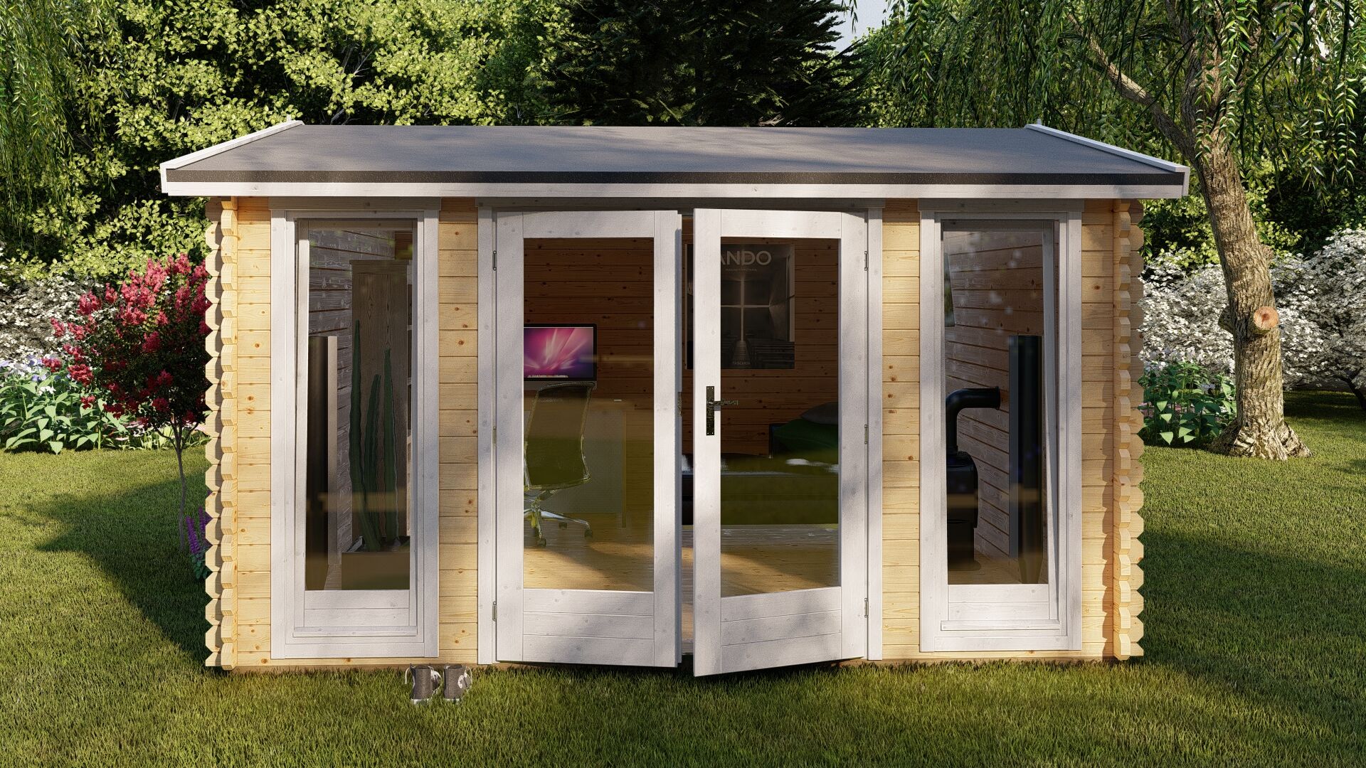 Gartenhaus York 12 Frontansicht