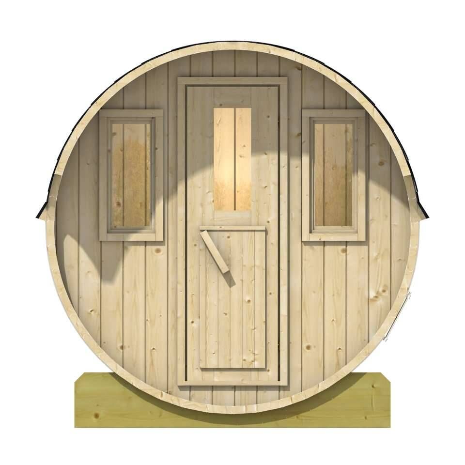 saunafass mit Fenstern