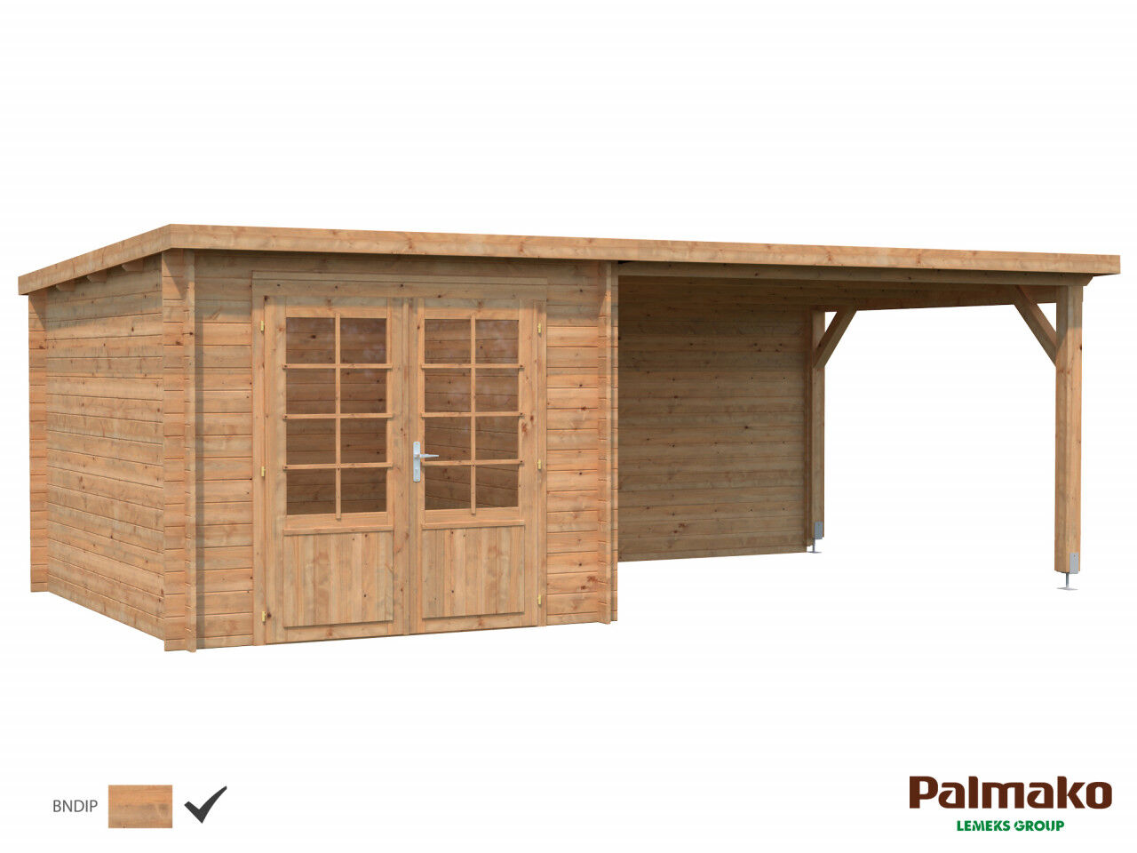 Flachdach Palmako Gartenhaus Ella 8,7+10,0 m²