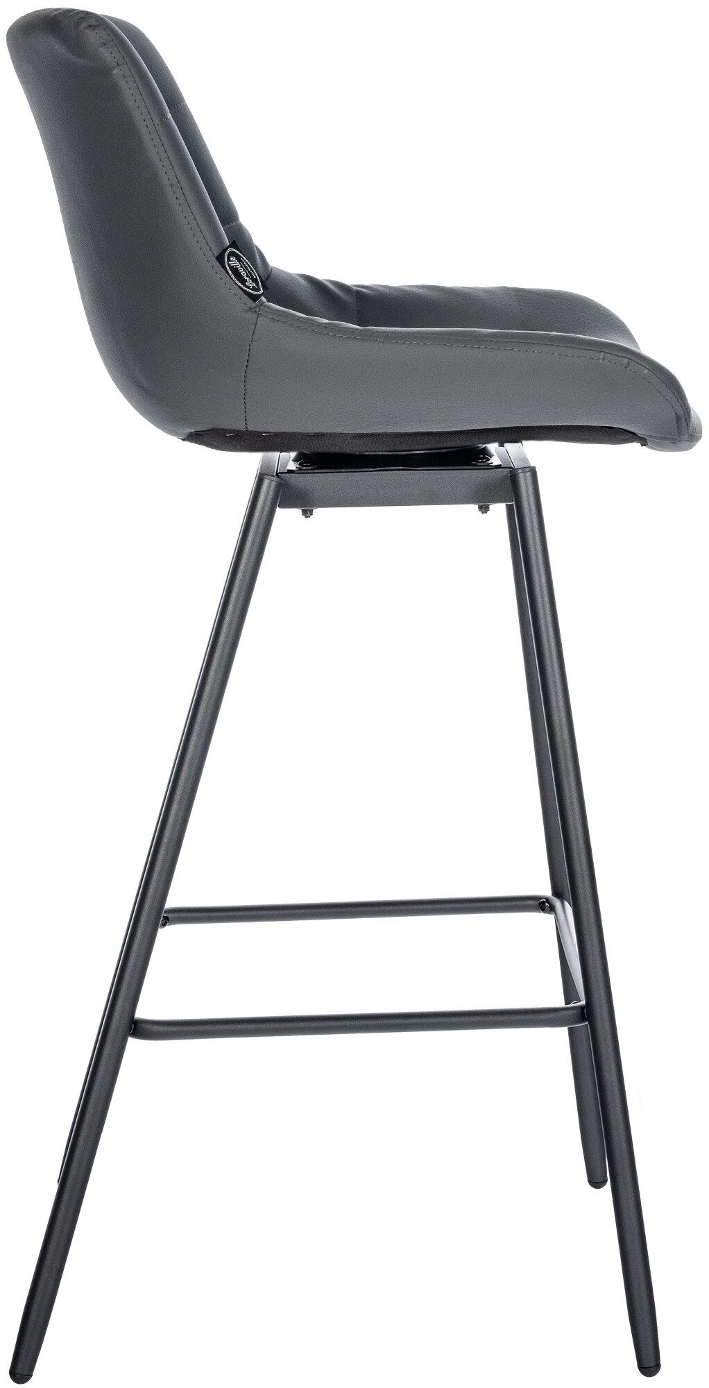 Barhocker Weston Schwenkbar Kunstleder, grau