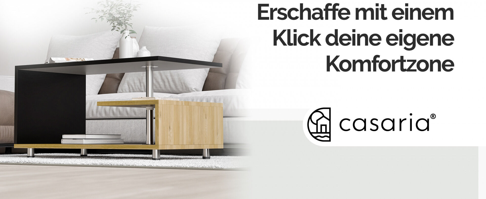 Couchtisch Orlando Holz/Grau 95x55x50cm