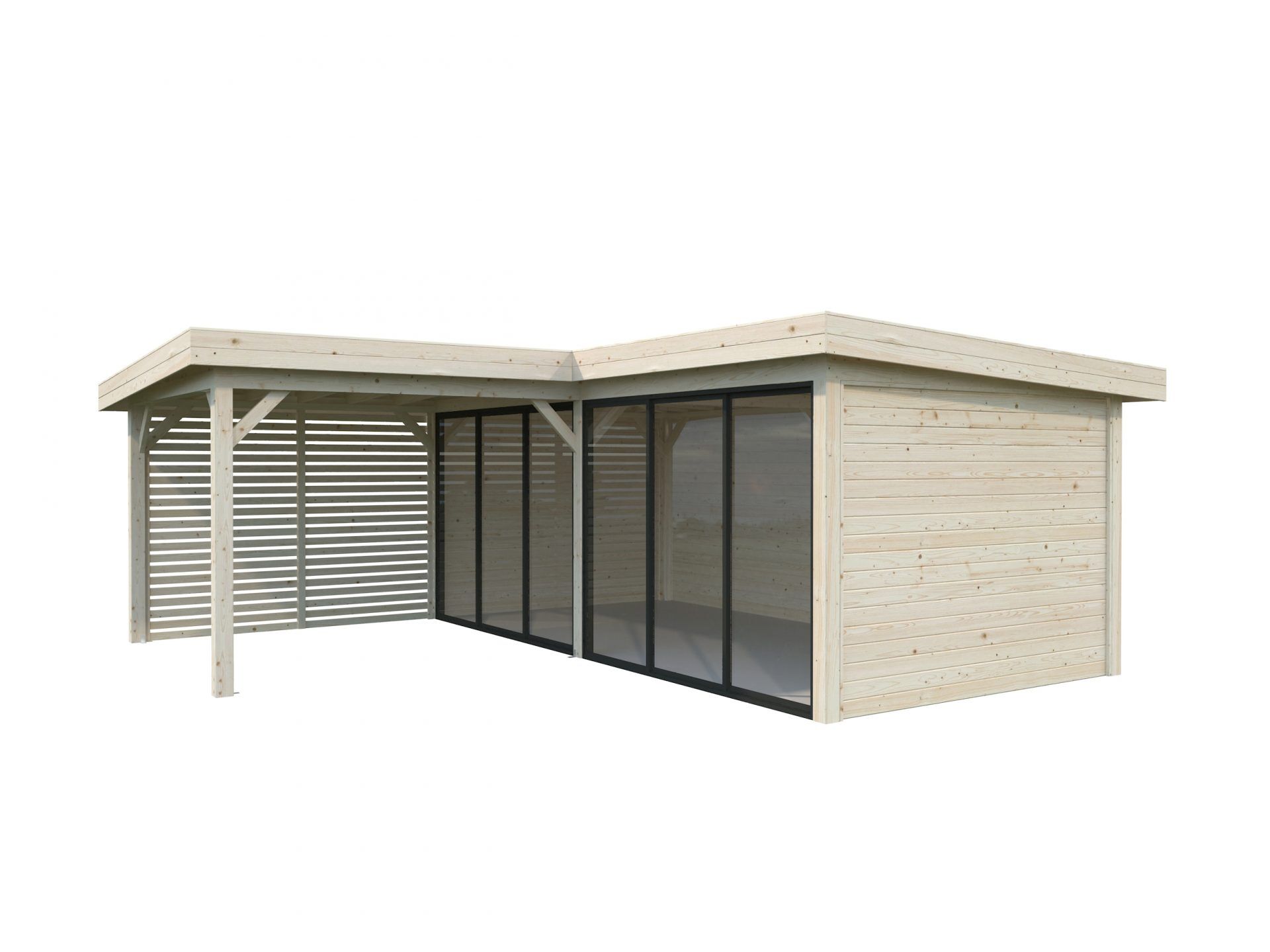 Palmako modernes Gartenhaus Lenna 24,9 m2 Set 413 Slide