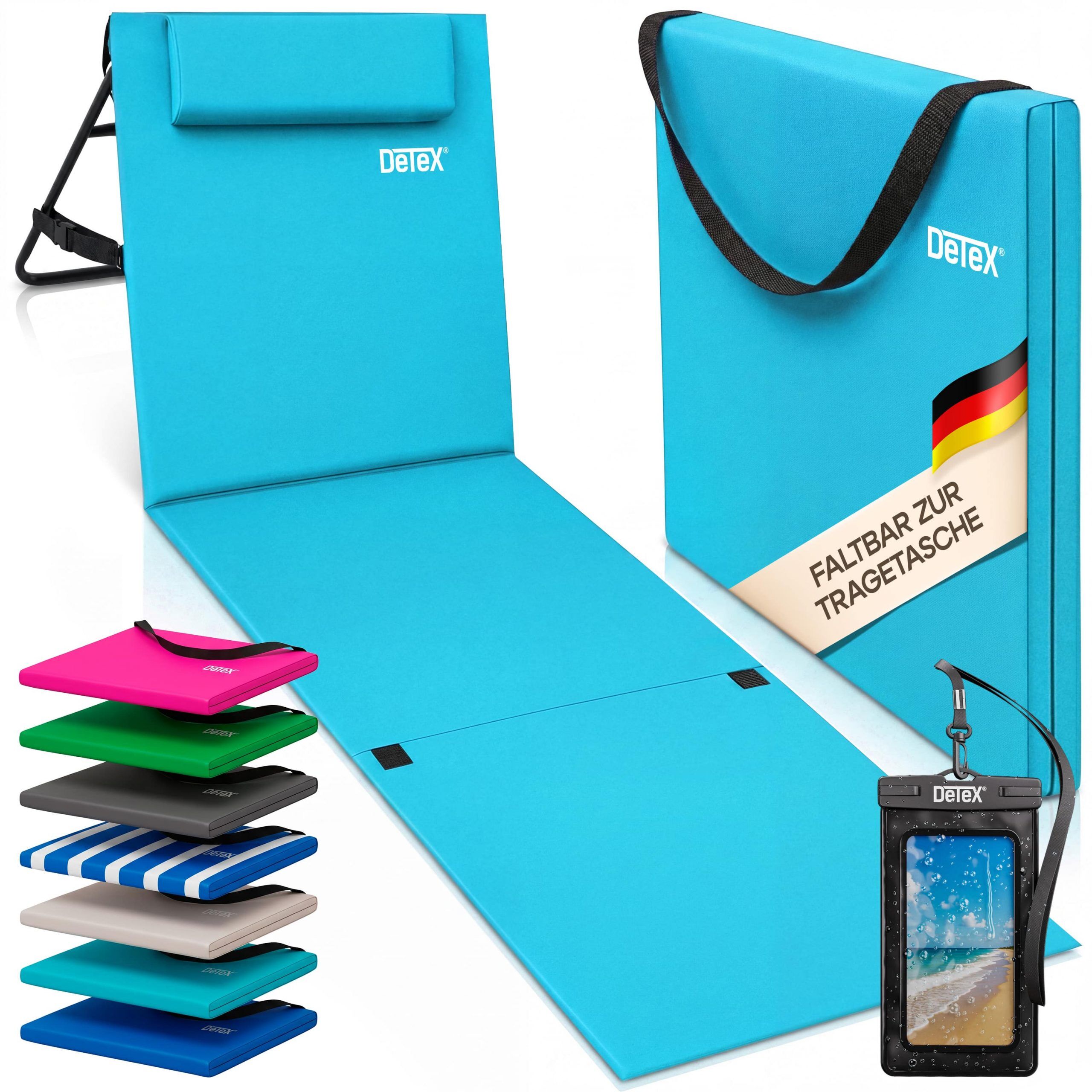 Strandmatte Türkis 158x56x46cm gepolstert