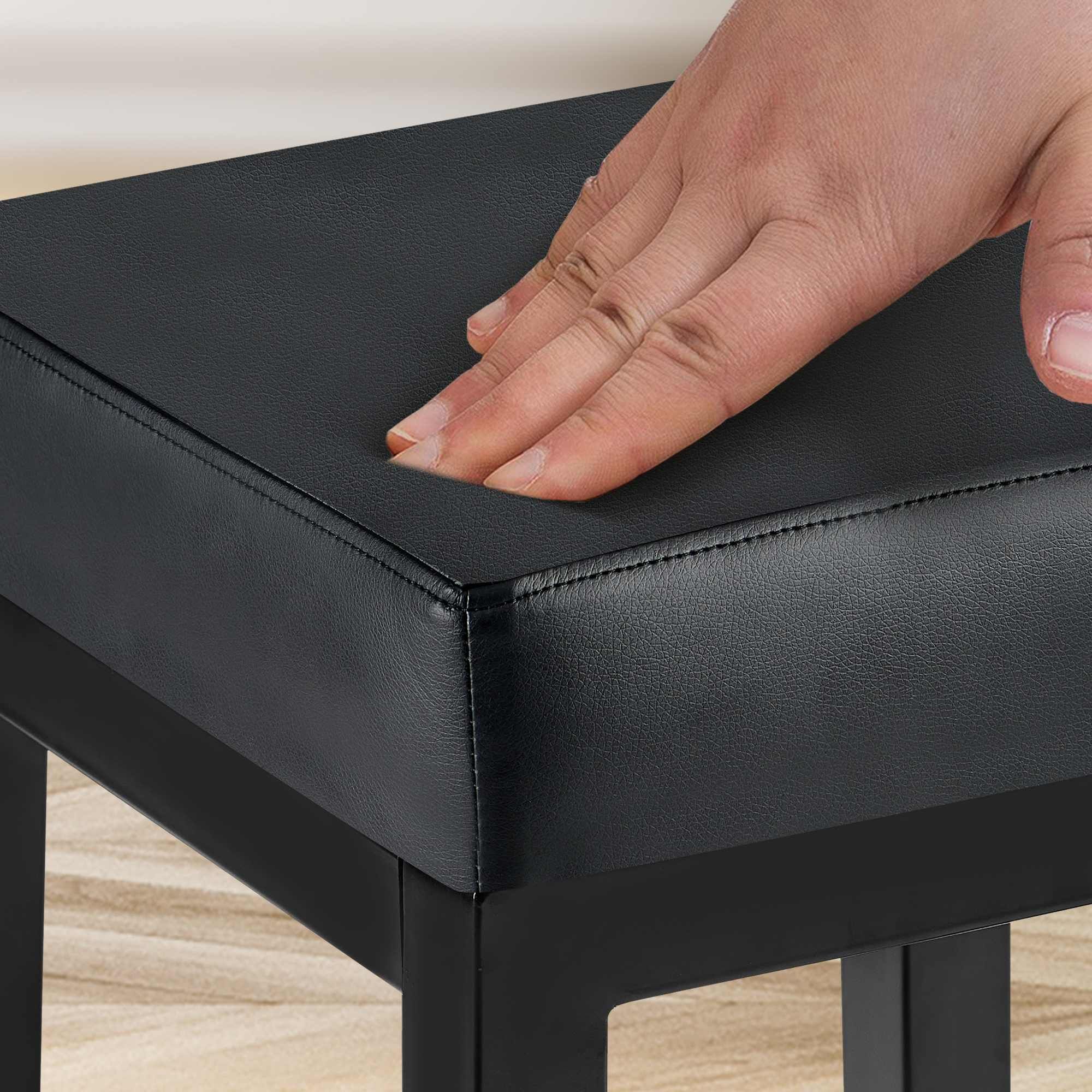 Barhocker Taylor B85 Kunstleder, schwarz