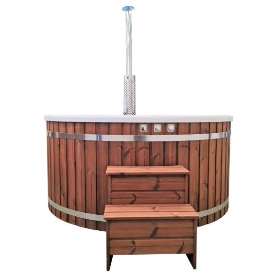 Badefass Prestige rund Fichte Treppe, Taster